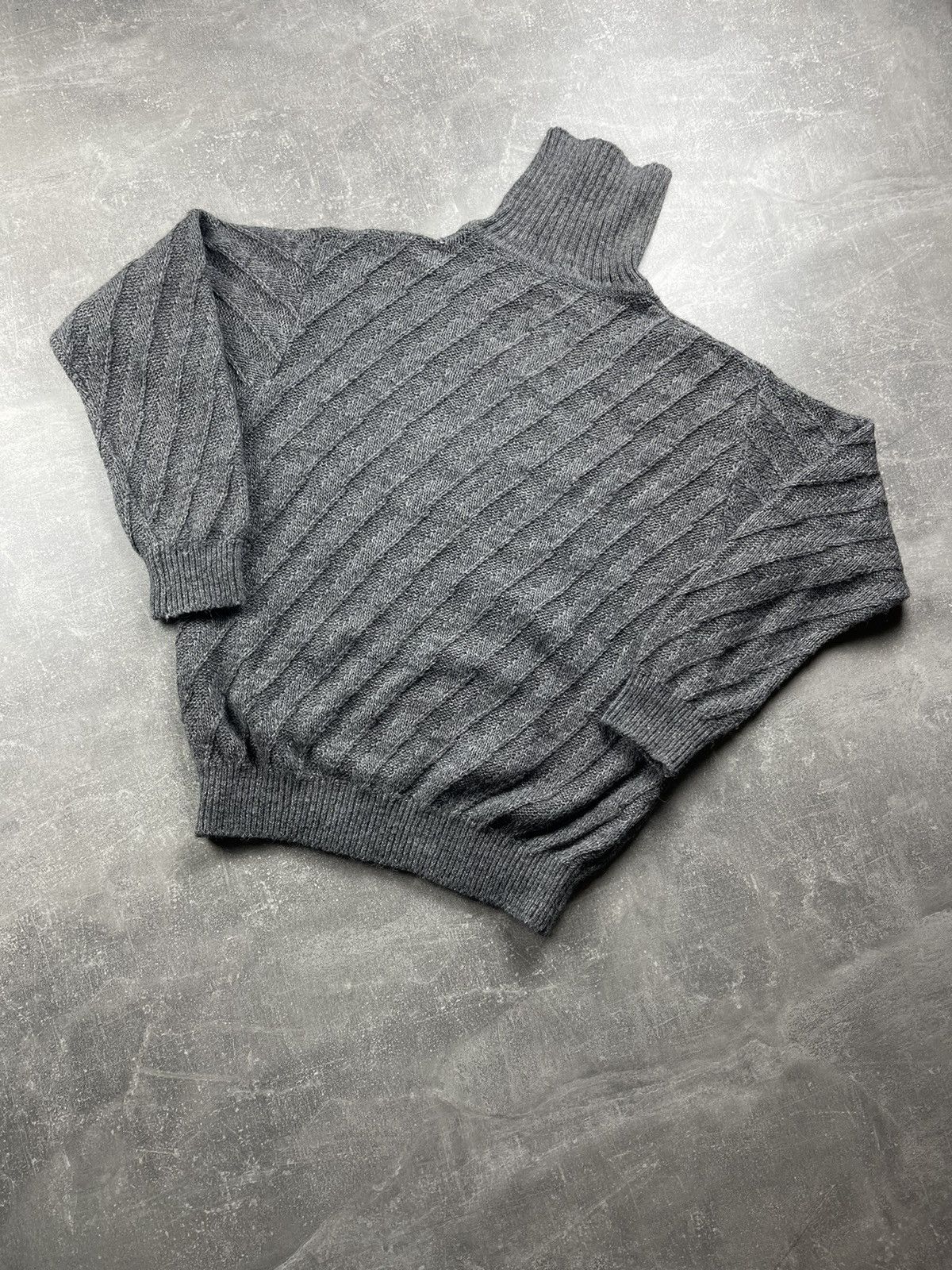 Yves Saint Laurent Yves Saint Laurent Pour Homme Cable Knit Turtleneck Sweater Size US M / EU 48-50 / 2 - 8 Thumbnail