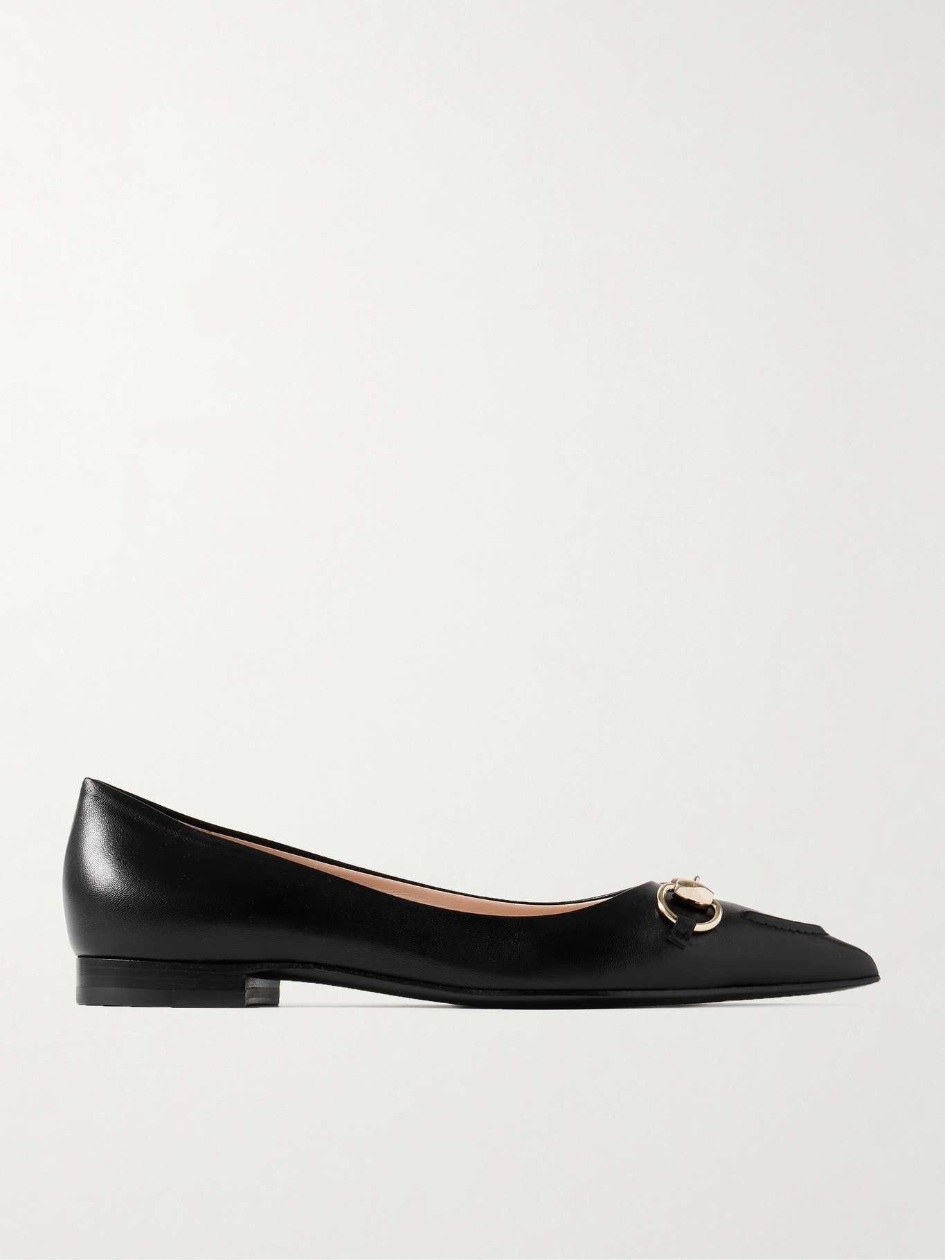Gucci oc11z1025 Ballet Flats With Horsebit in Black Size US 5 / IT 35 - 1 Thumbnail