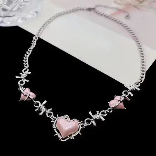 High Sport × Jewelry Pink Thorns Love Heart Necklace Size ONE SIZE - 1 Thumbnail