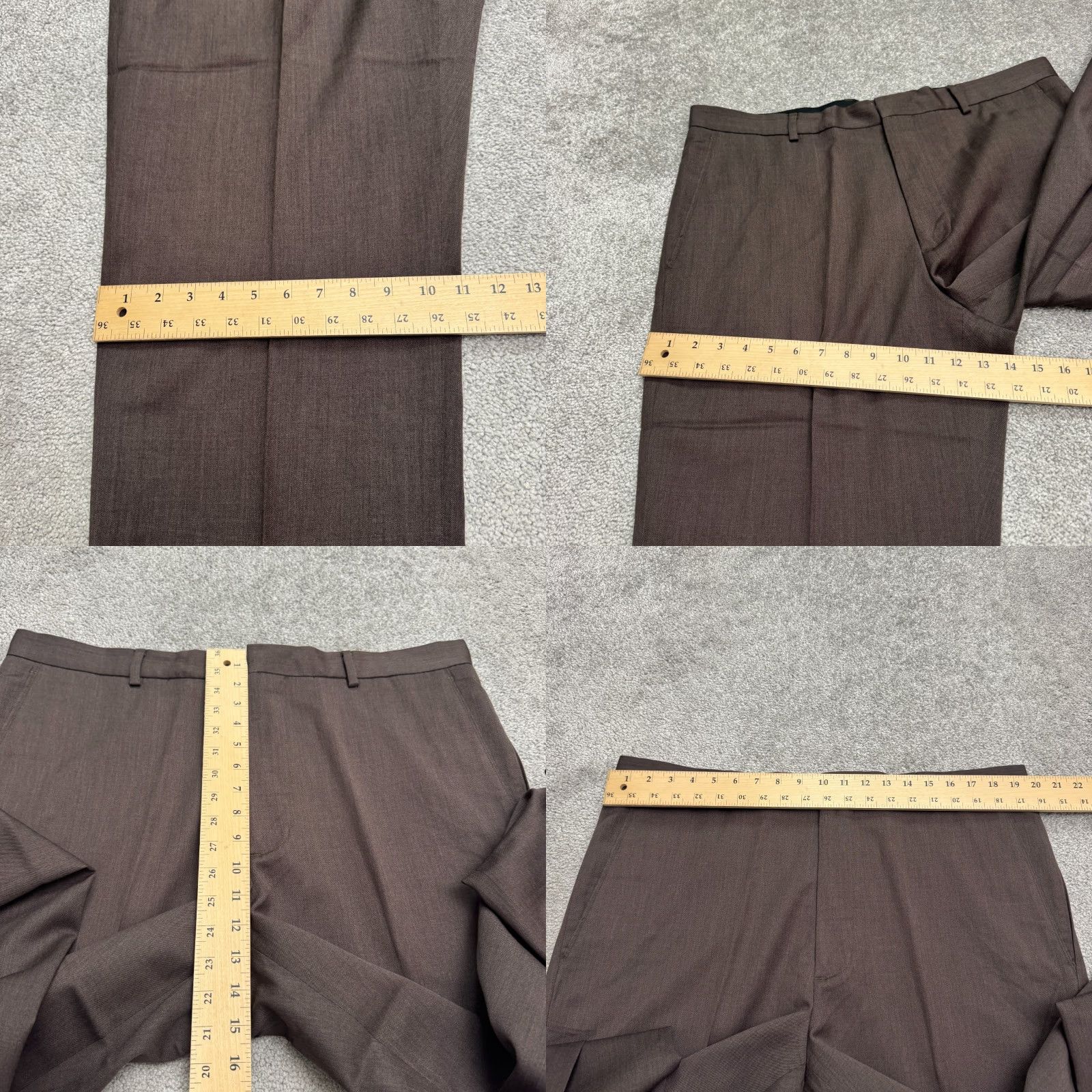 Banana Republic VINTAGE Banana Republic Wool Dres Pants Mens 38x30 Dark Brown Straight Leg Classic Work Size US 40 / EU 56 - 9 Thumbnail