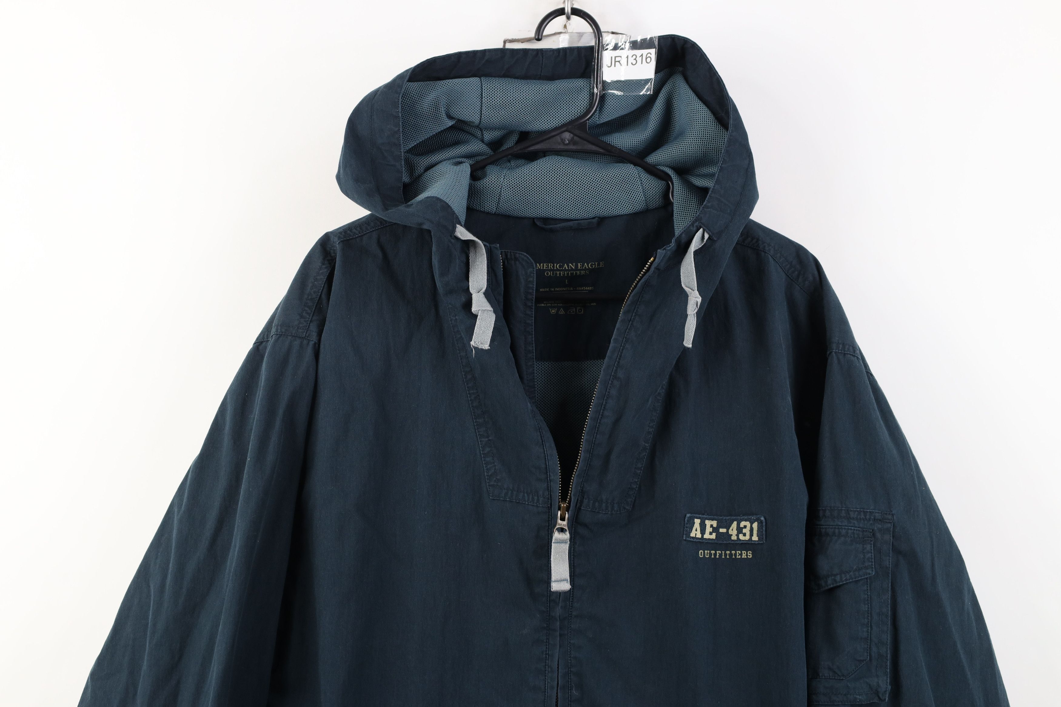 American Eagle Outfitters Vintage Y2K American Eagle Outfitters Military Hooded Jacket Size US L / EU 52-54 / 3 - 2 Thumbnail