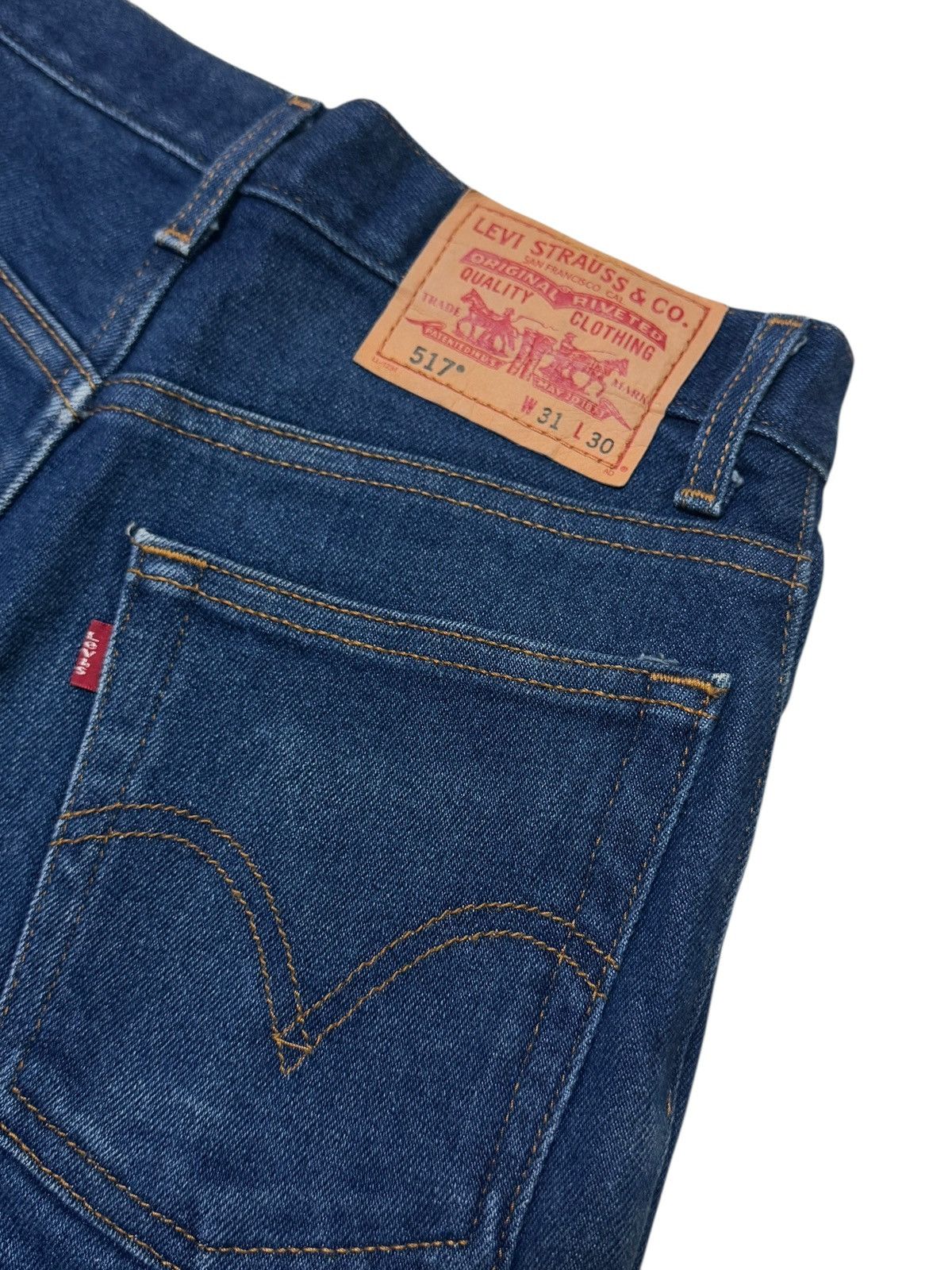 Levi's Vintage Clothing Vintage Flare Levis 517 Blue Bootcut Jeans Size US 28 / EU 44 - 14 Thumbnail