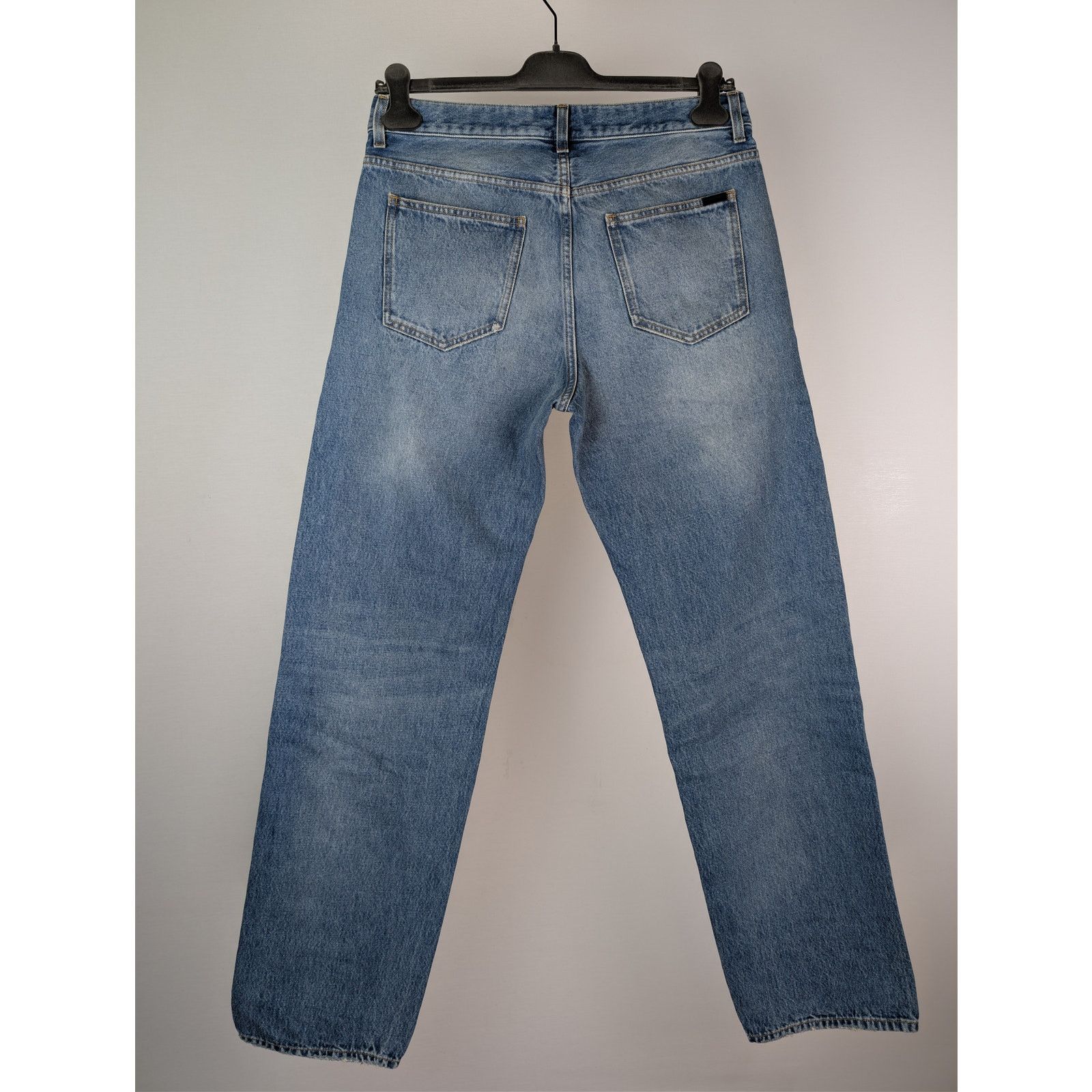 Saint Laurent Paris o1rshd1 Long Extreme Baggy Globe Sky Denim Jeans in Blue Size US 34 / EU 50 - 11 Thumbnail