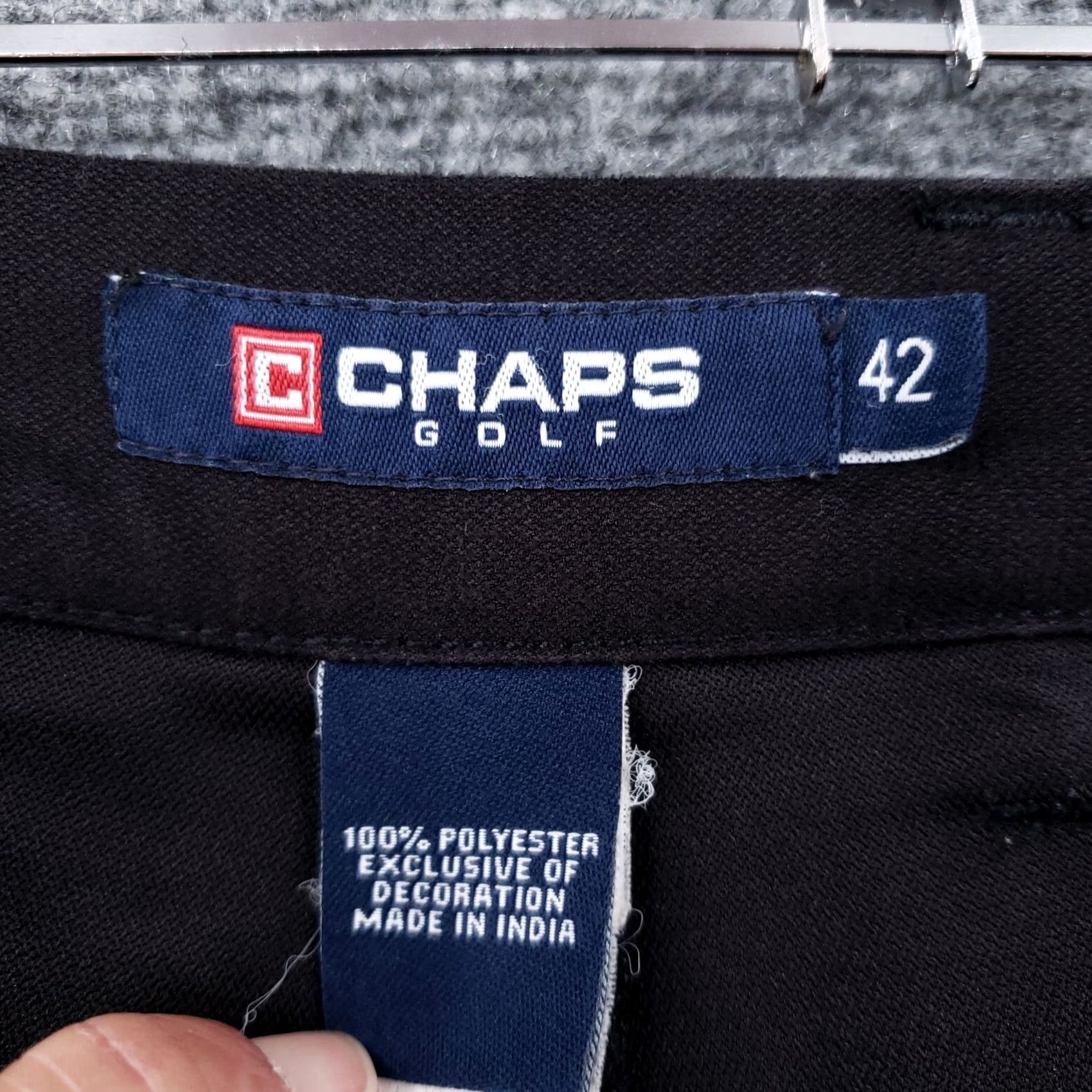 Chaps Chaps Shorts Mens 42 Black Golf Chino Mid Rise Flat Front Active Performance Size US 42 / EU 58 - 3 Thumbnail
