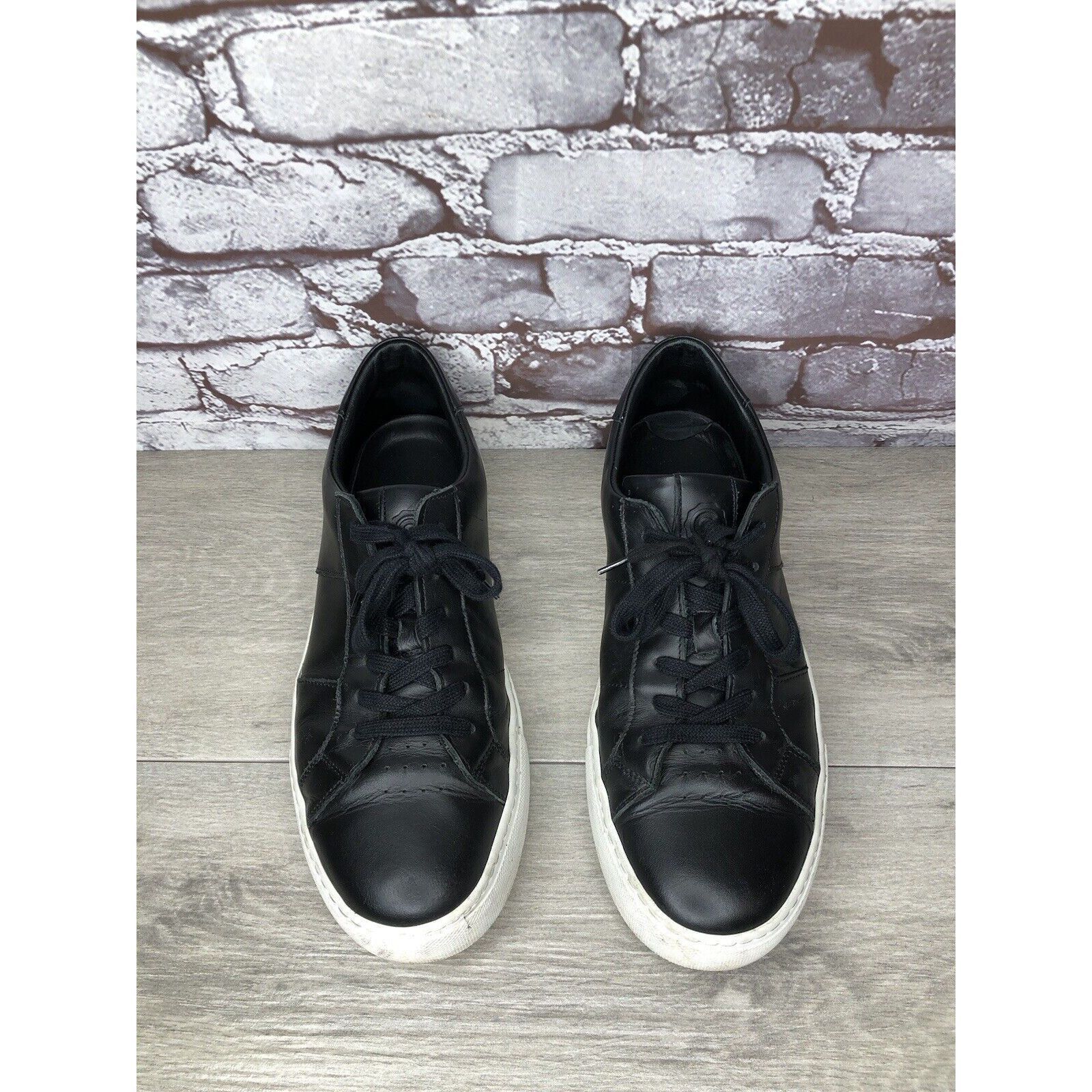 Greats Greats Brooklyn Black Leather Causal Lace Sneakers Shoes Men Size US 9.5 / EU 42-43 - 21 Thumbnail