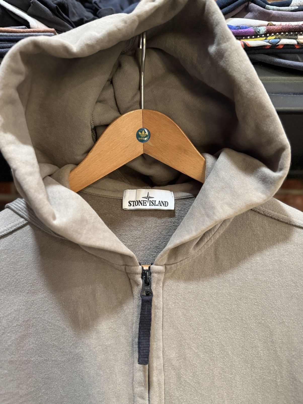Stone Island Stone Island Zipper Hoodie Soft Green Faded Tee Size US L / EU 52-54 / 3 - 2 Thumbnail