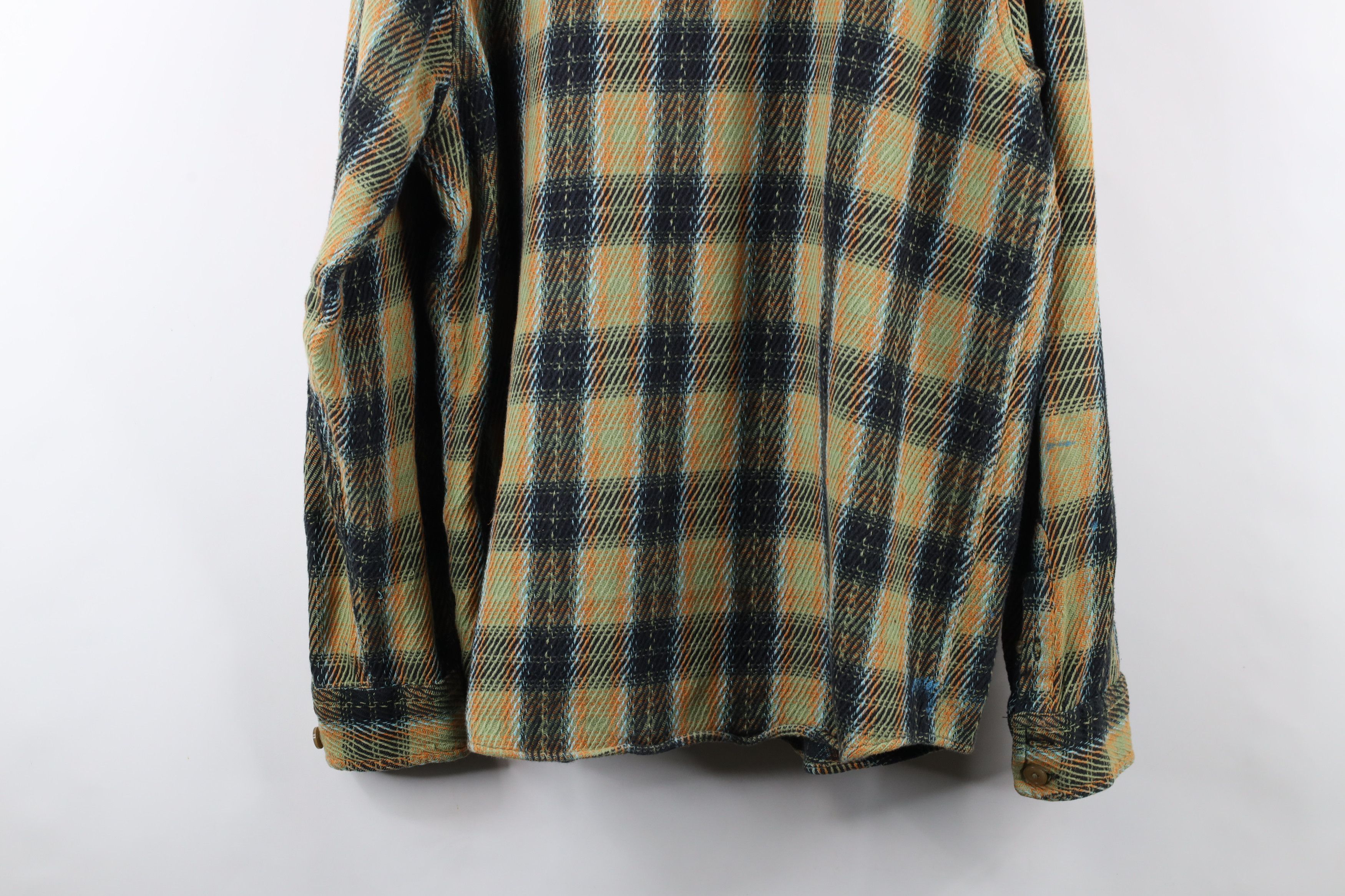 Vintage Vintage 90s Streetwear Heavy Ribbed Flannel Button Shirt Size US L / EU 52-54 / 3 - 14 Thumbnail