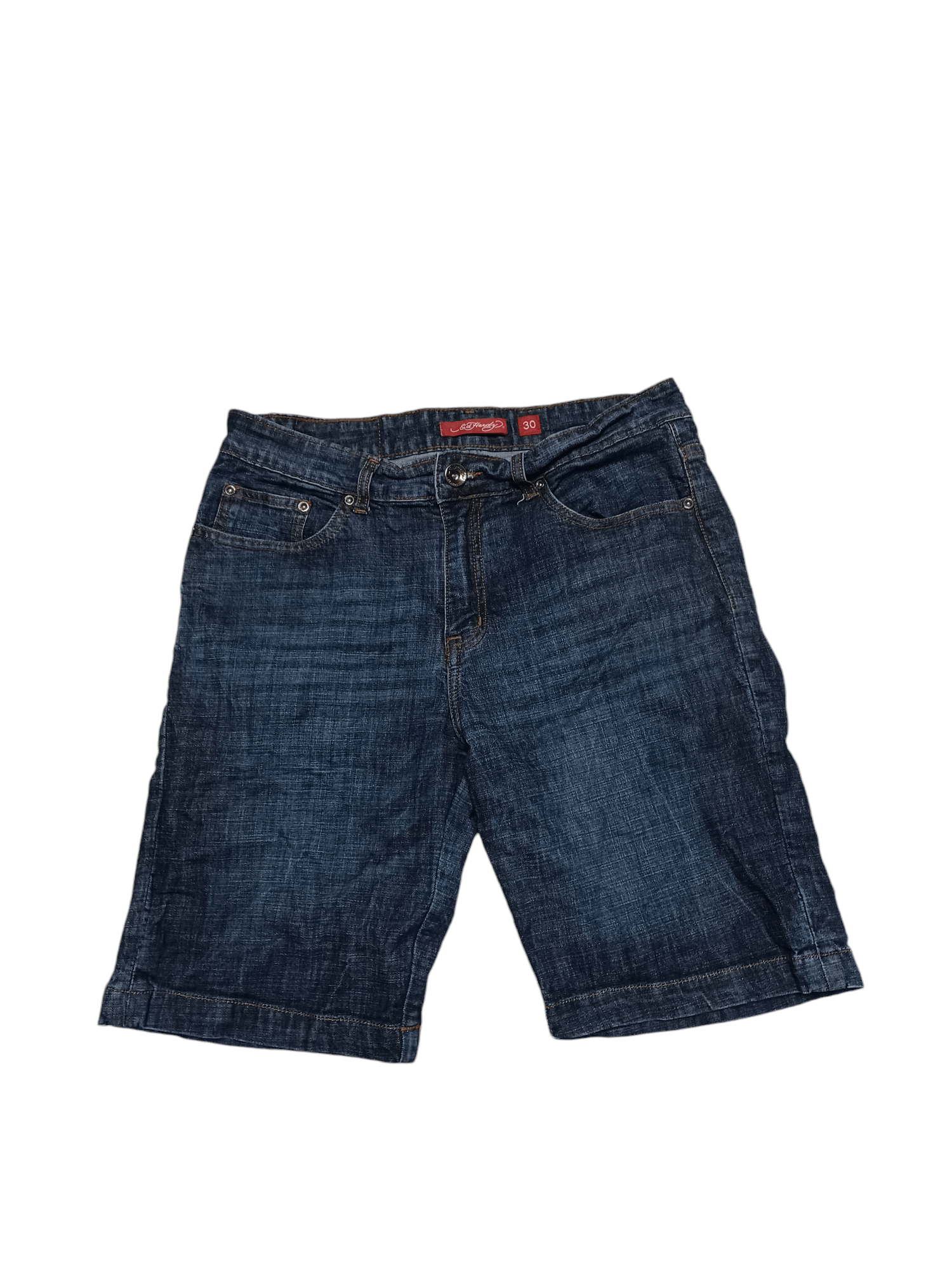 Ed Hardy ED HARDY BIGLOGO EMBROIDERED AVANTGARDE Y2K OPIUM SHORTS Size US 30 / EU 46 - 3 Thumbnail