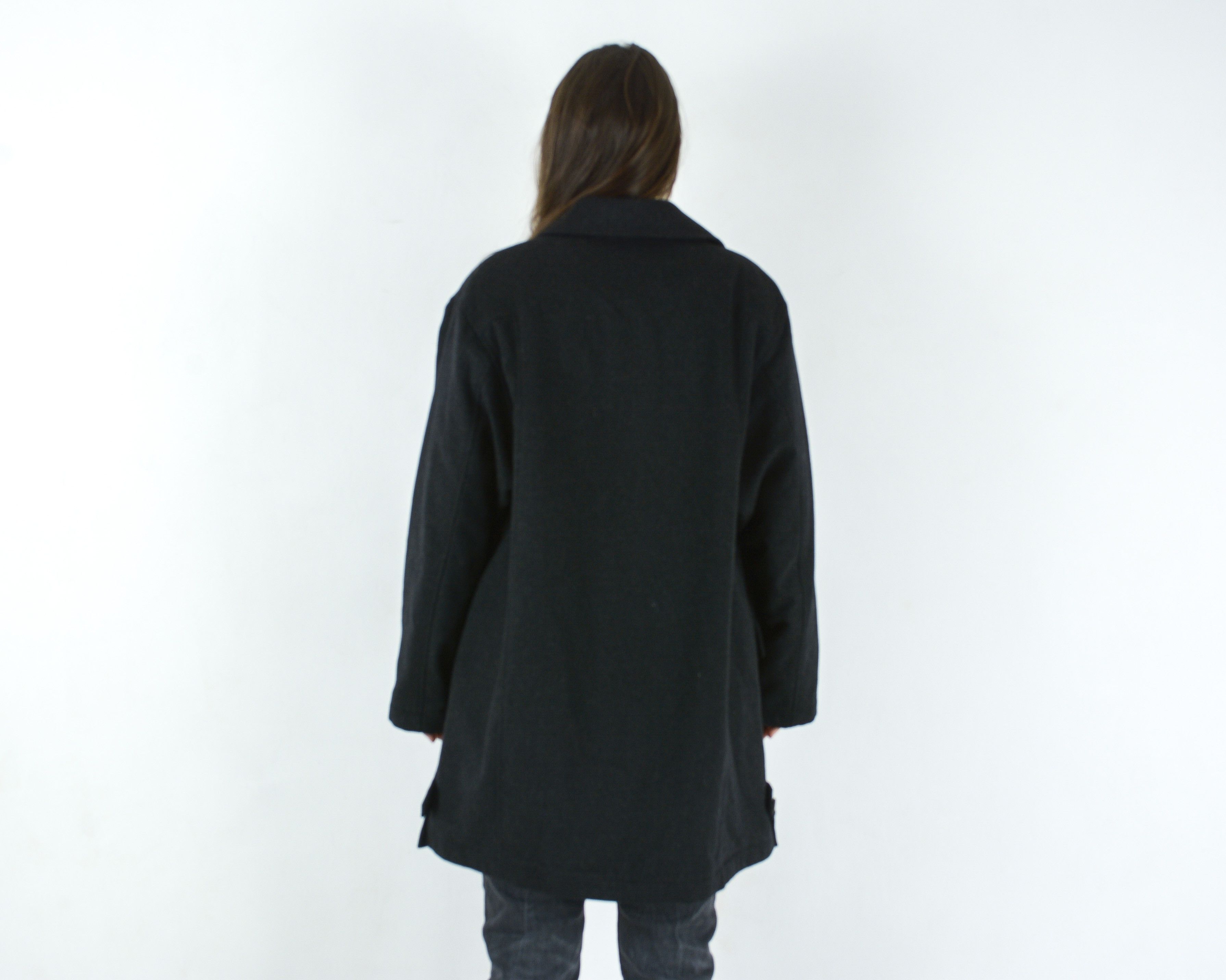 Other × Vintage Loden Frey Wool Cashmere Coat Full Zip Up Jacket Black Size L / US 10 / IT 46 - 4 Thumbnail