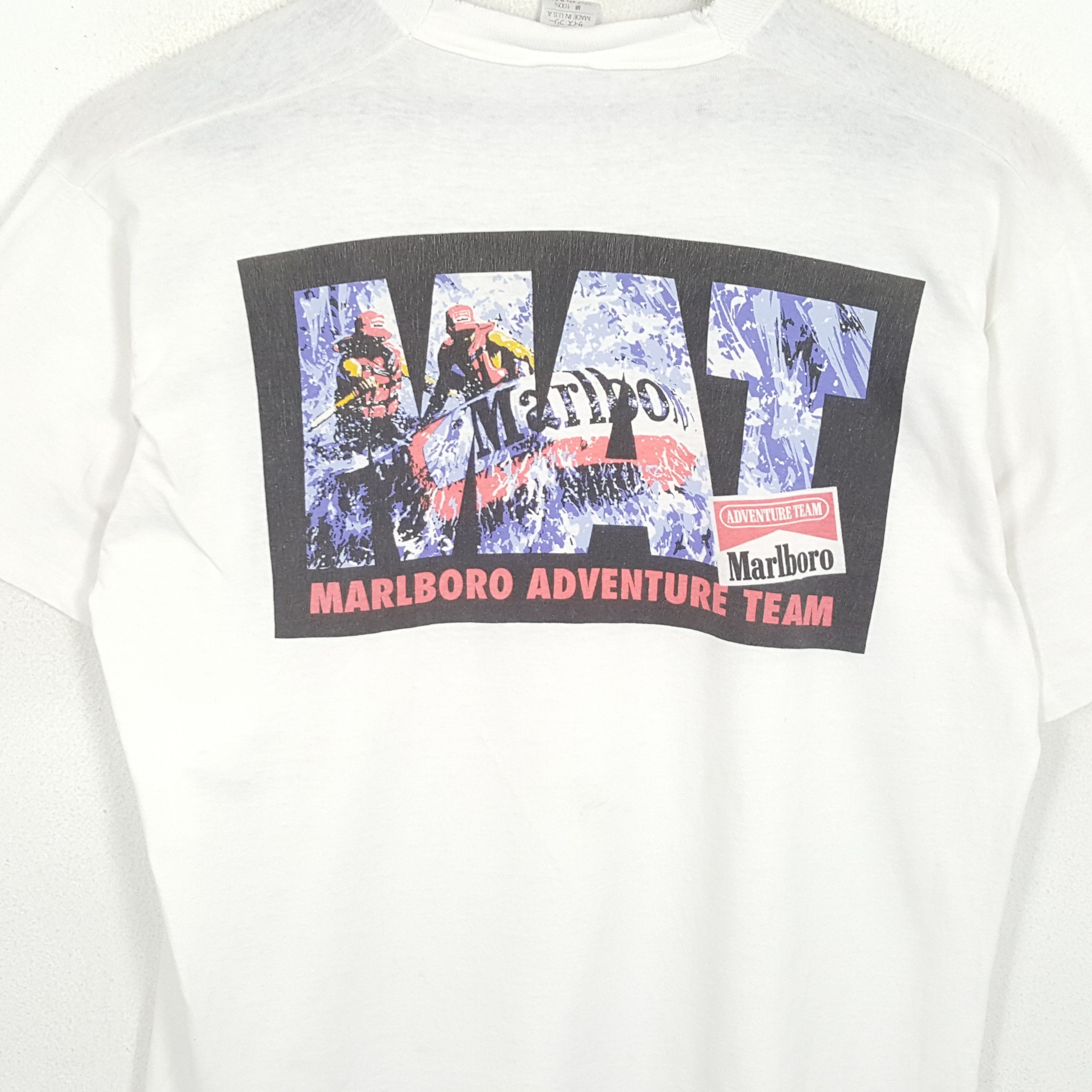 Marlboro × Vintage MARLBORO ADVENTURE TEAM Vintage Distressed Tshirt dp1 Size US XL / EU 56 / 4 - 2 Thumbnail