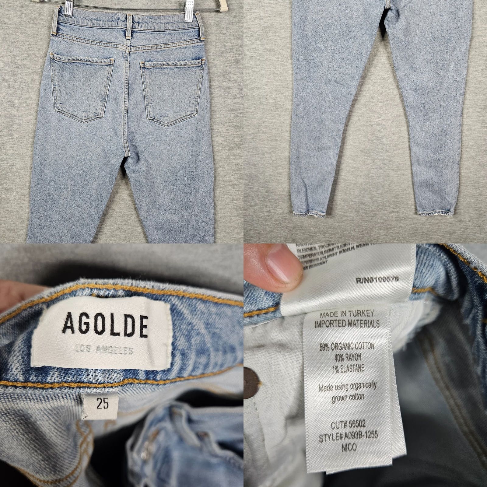 Agolde AGOLDE Blue Button Fly Jeans - Size 25 - Womens Casual Denim Size 42" / US 20 - 8 Thumbnail