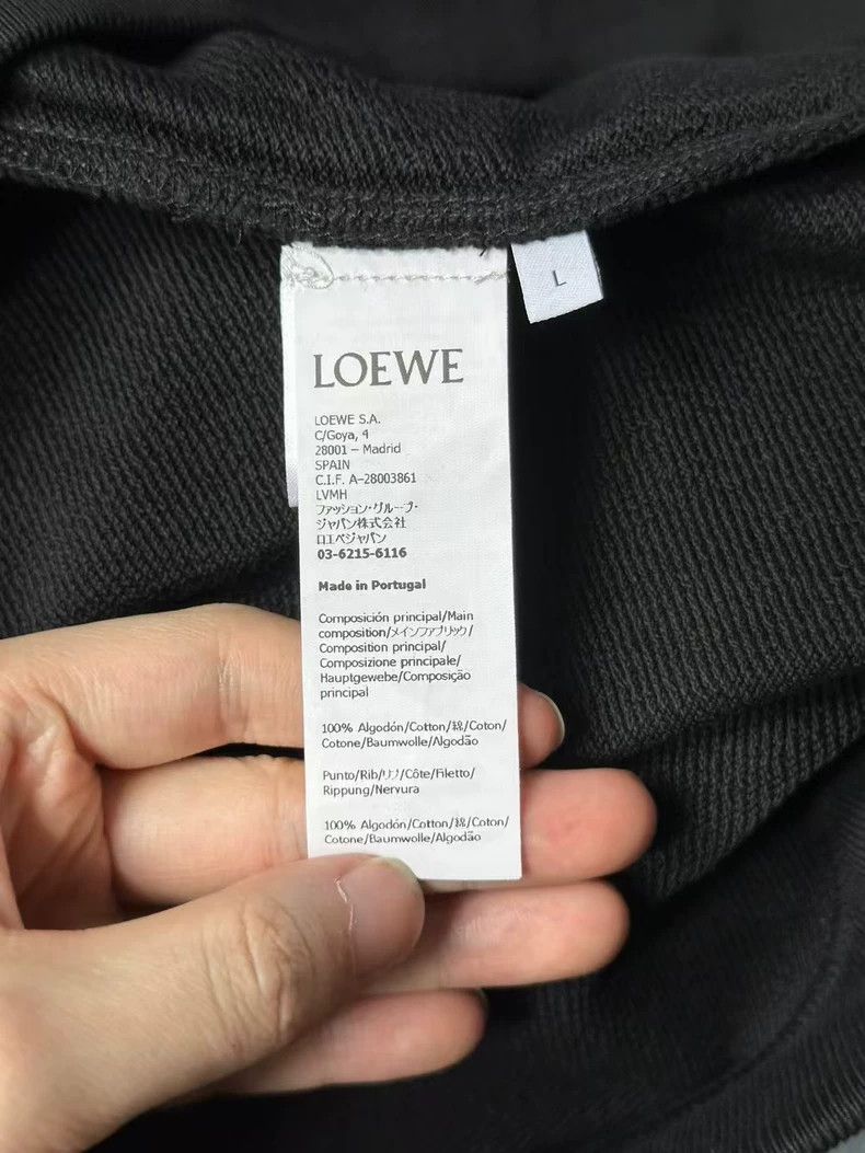 Loewe loewe Black leather patch hoodie 2506-Nextarrow Size US L / EU 52-54 / 3 - 4 Thumbnail