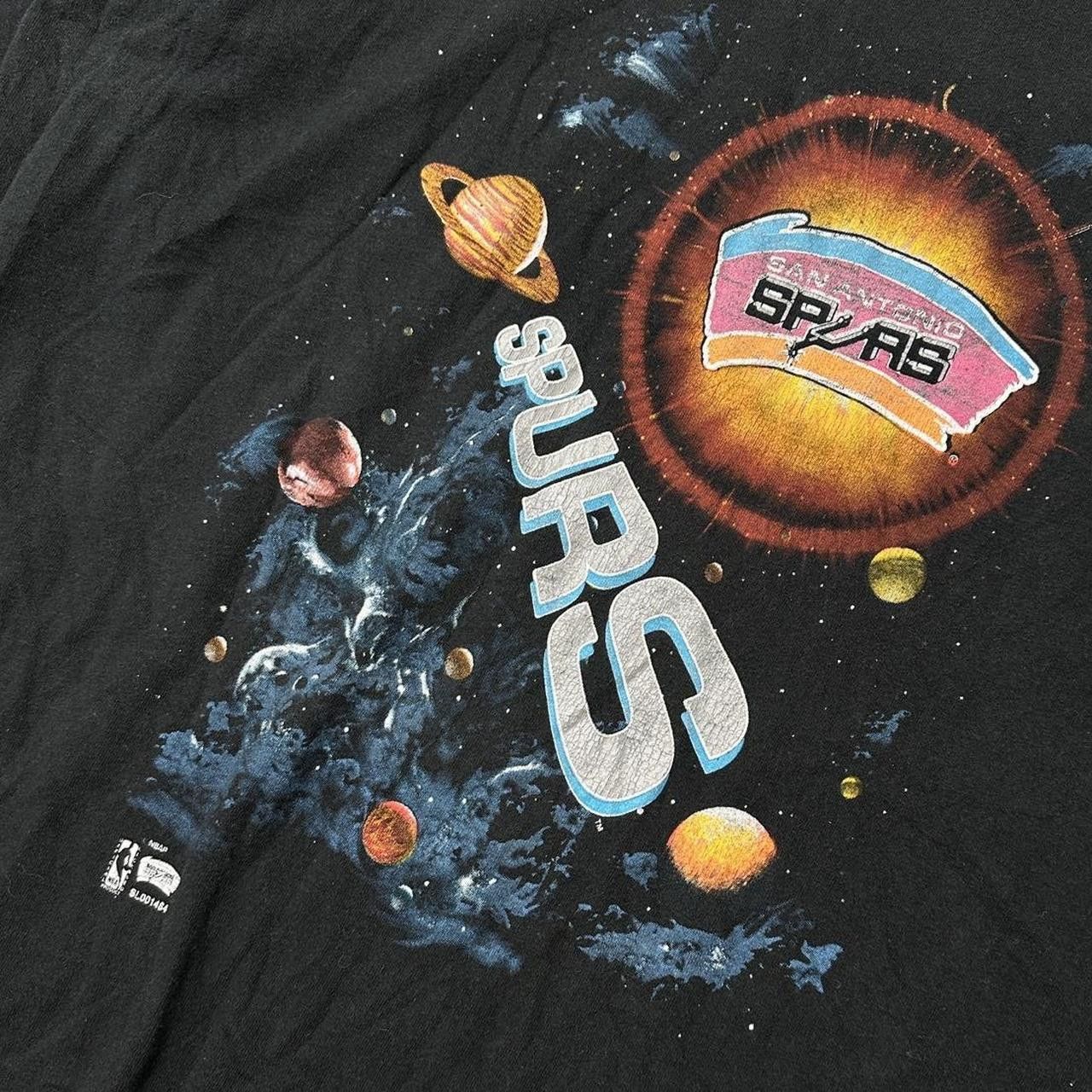 NBA Vintage San Antonio Spurs Space Galaxy Black Shirt XL Size US XL / EU 56 / 4 - 2 Thumbnail