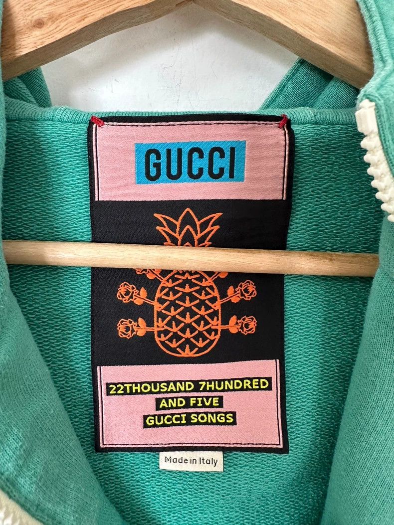 Gucci Gucci SS22 green 3m string logo pineapple print hooded swea Size US S / EU 44-46 / 1 - 3 Thumbnail