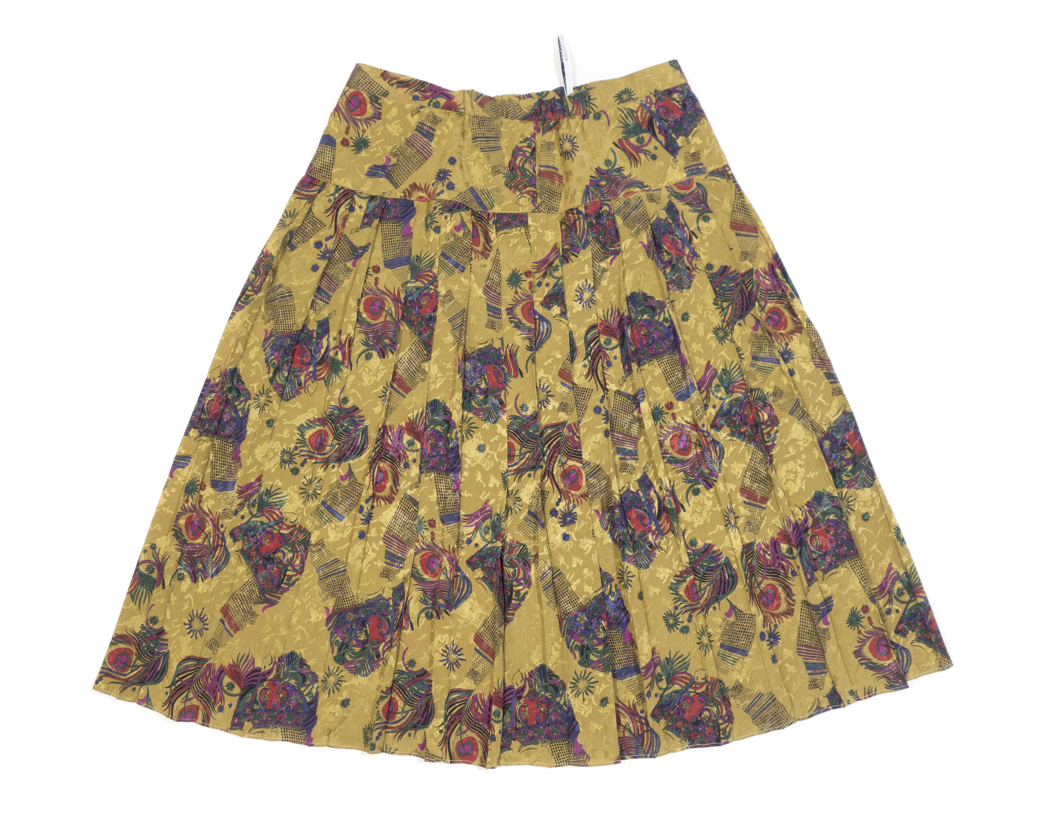 Givenchy 80S Acid Printed Skirt Vintage Made in West Germany Size 32" / US 10 / IT 46 - 2 Thumbnail