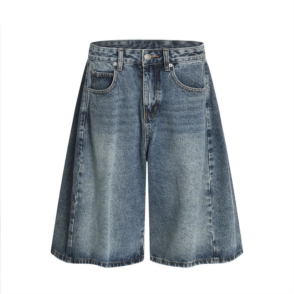 Japanese Brand × Jean American retro washed loose distressed punk denim shorts Size US 32 / EU 48 - 1 Thumbnail