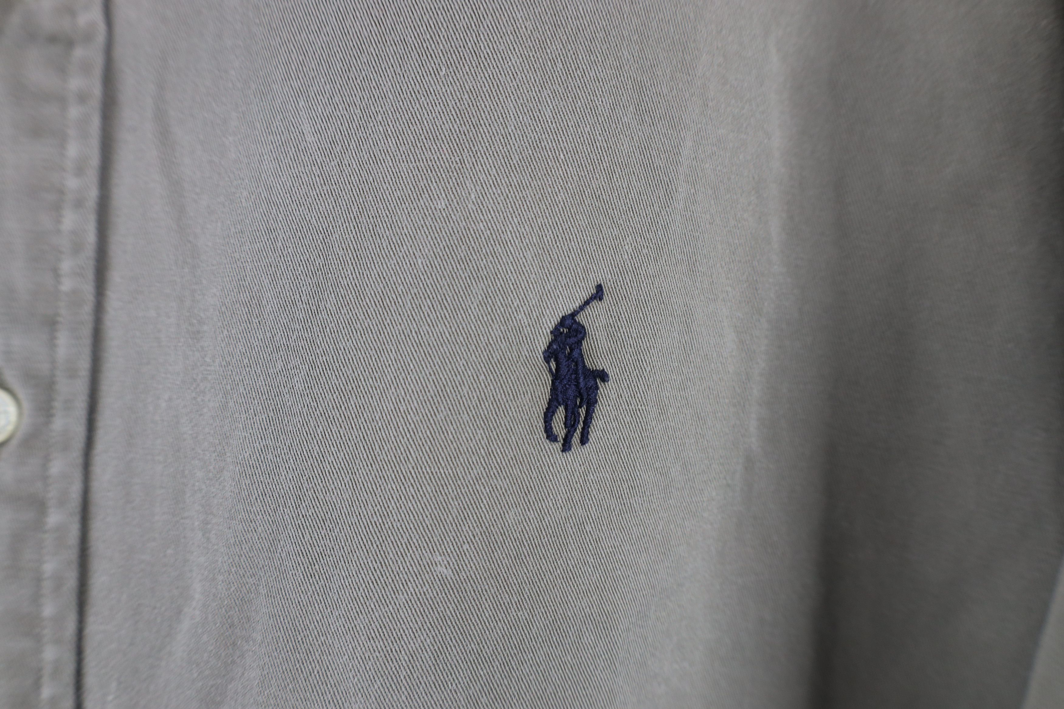 Ralph Lauren × Vintage Vintage 90s Ralph Lauren Twill Button Down Shirt Green Size US XL / EU 56 / 4 - 4 Thumbnail