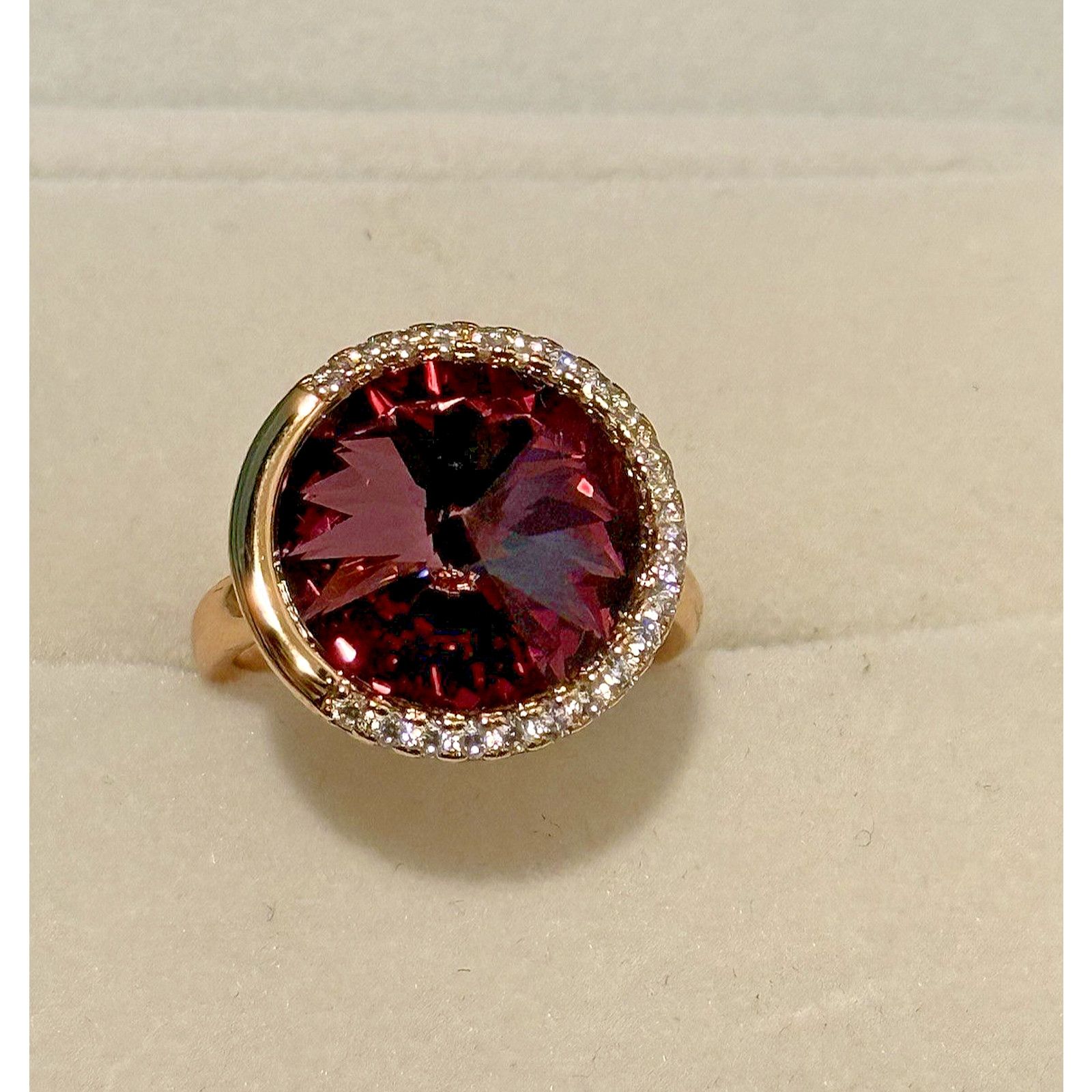 Other Swarovski ring purple elegant ladies gold tone ring SIze 7 Size ONE SIZE - 6 Thumbnail