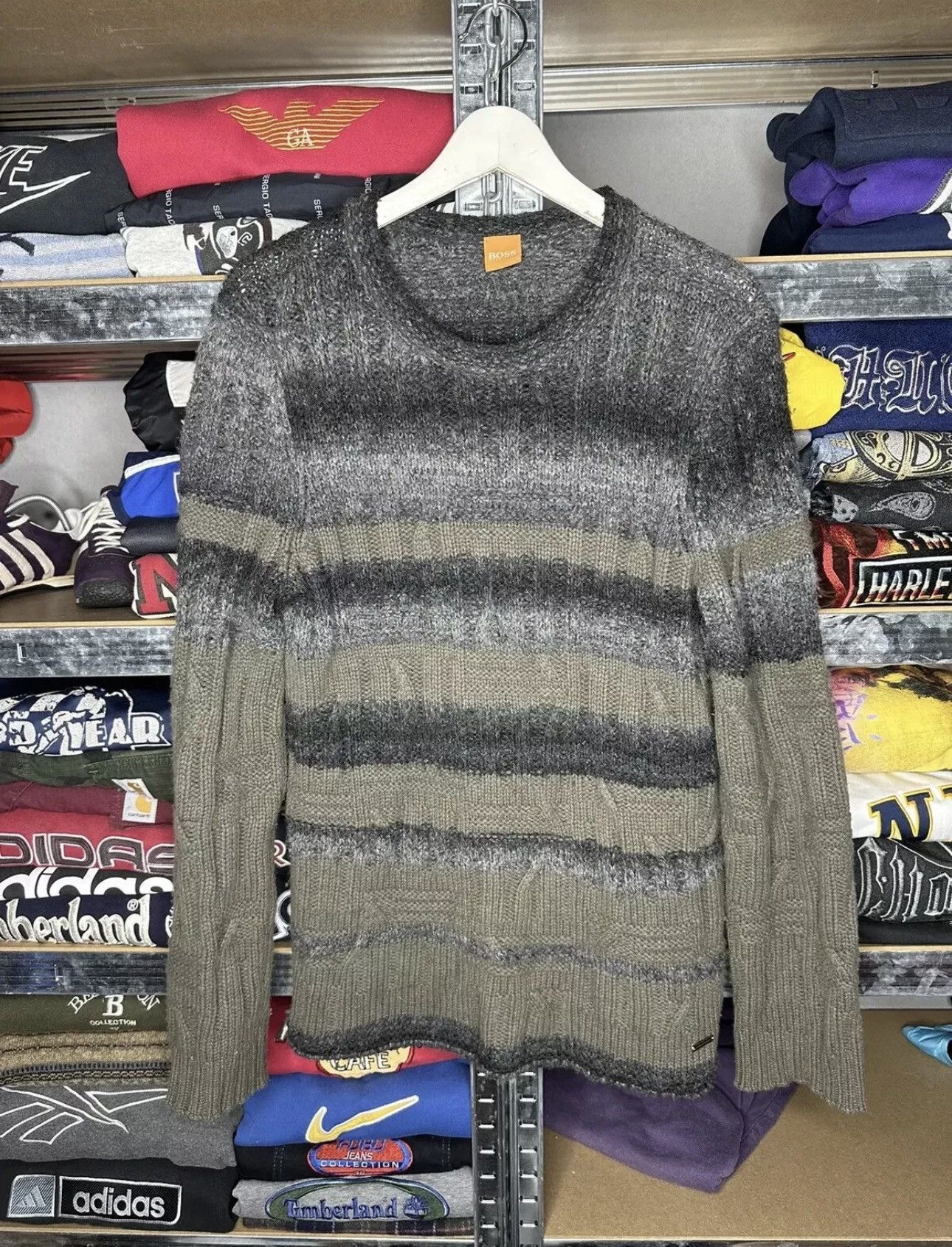 Hugo Boss Hugo Boss Virgin Wool Cable knitwear Knit Sweater Size US M / EU 48-50 / 2 - 1 Thumbnail