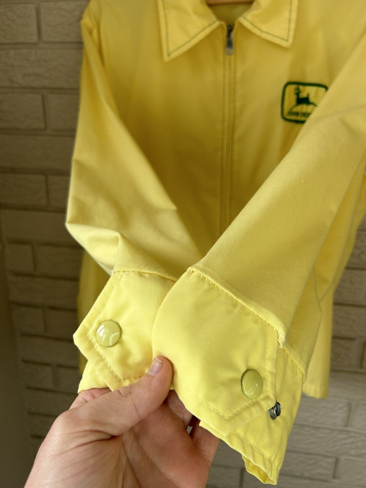 John Deere × Vintage Vintage 70s John Deere Faded Yellow Zip Up Jacket Size US M / EU 48-50 / 2 - 5 Thumbnail