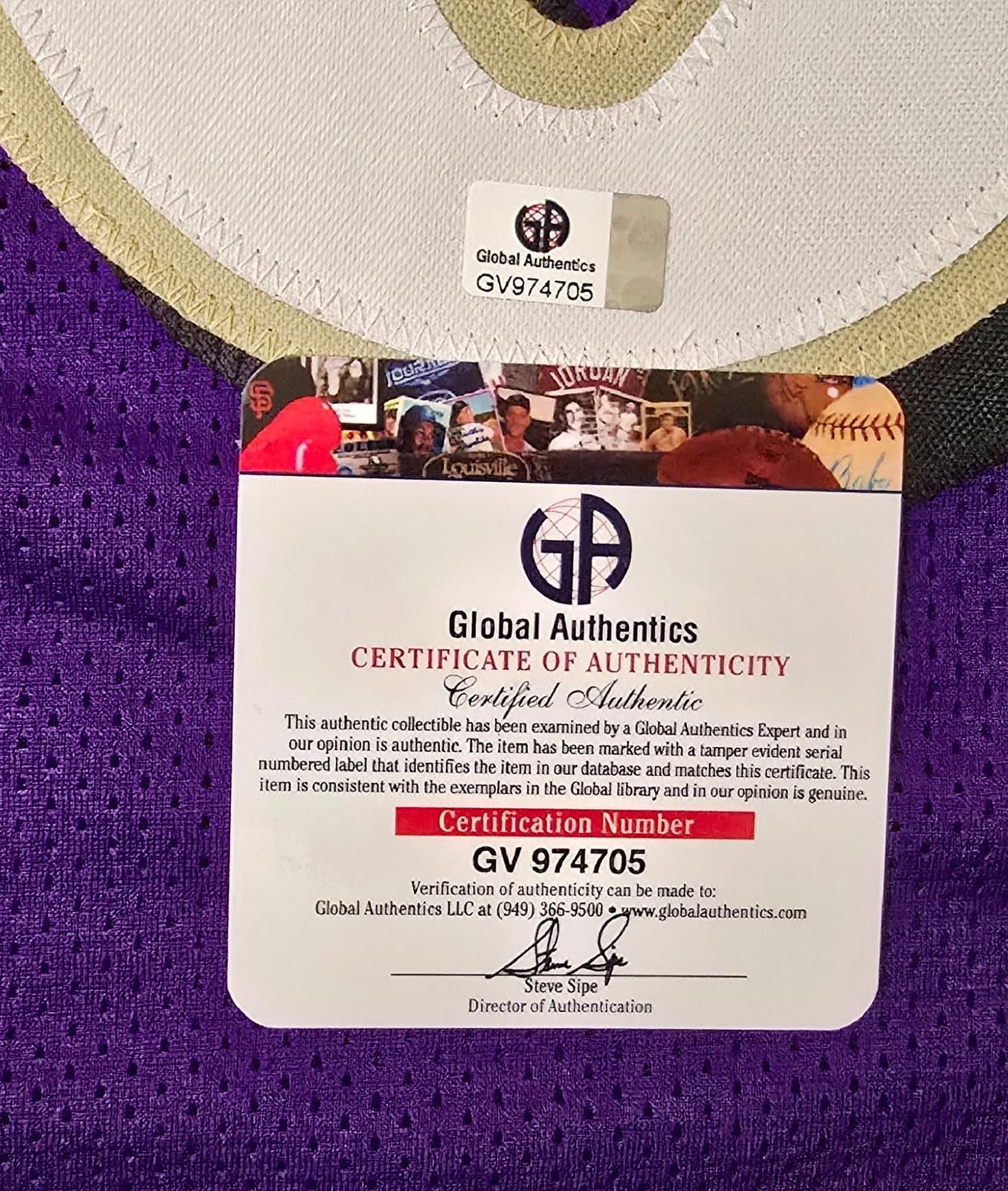 Other Lamar Jackson Autographed Away Football Jersey coa (XL) Size ONE SIZE - 4 Thumbnail