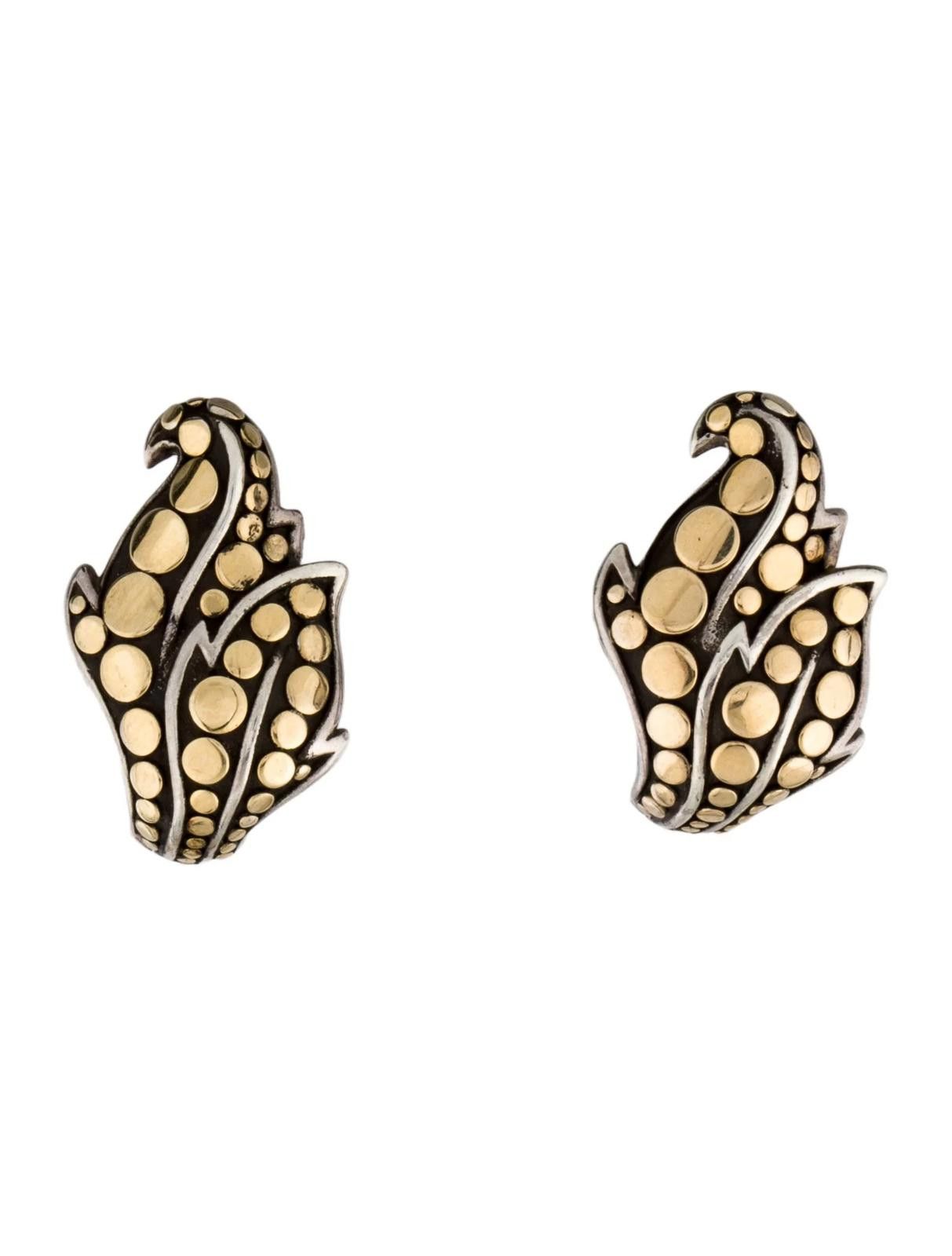 John Hardy John Hardy Two-Tone Ayu Dot Leaf Earrings Size ONE SIZE - 1 Thumbnail