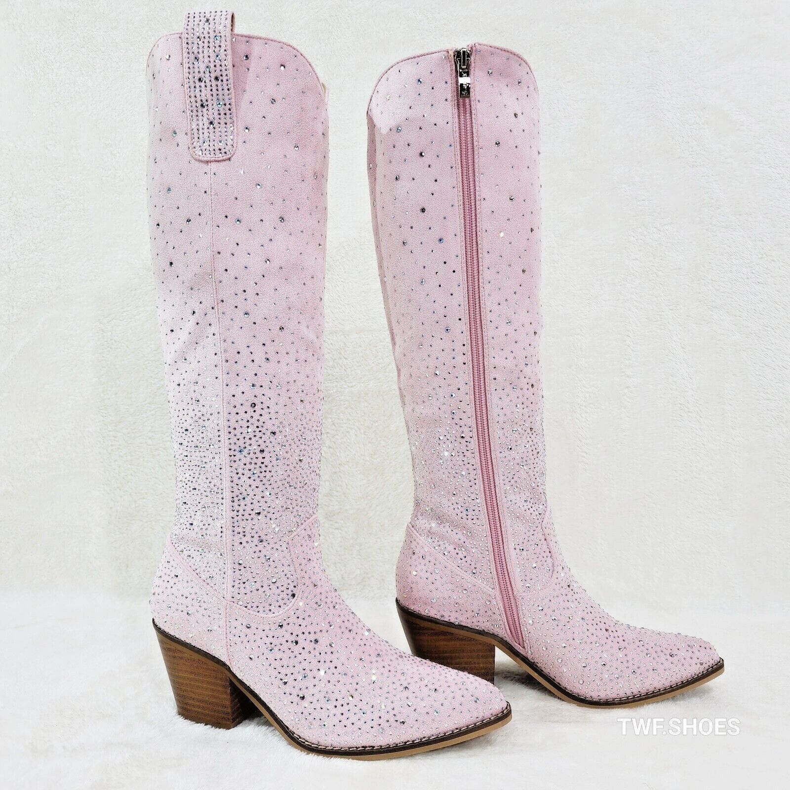 Other Wild Ones Glamour Cowboy Baby Light Pink Silver Rhinestone C Size US 9 / IT 39 - 1 Thumbnail