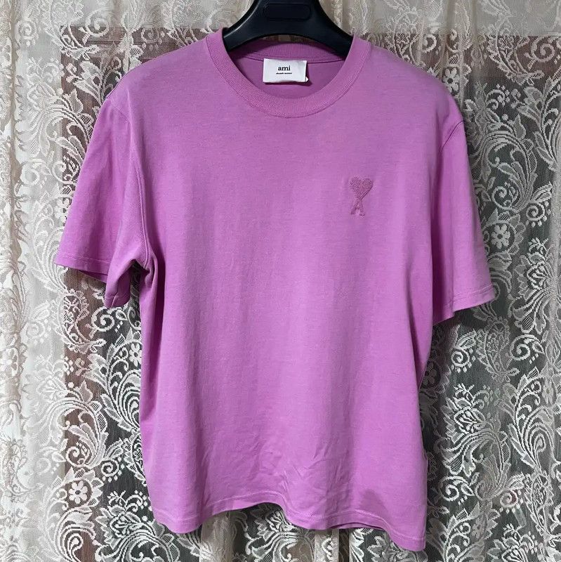 AMI AMI Pink Cotton Women's T-shirt 0089 Size S / US 4 / IT 40 - 1 Thumbnail