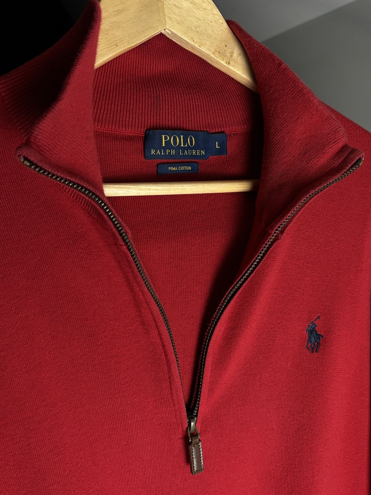 Polo Ralph Lauren Polo Ralph Lauren Pima Cotton Half Zip Sweater Size US L / EU 52-54 / 3 - 5 Thumbnail