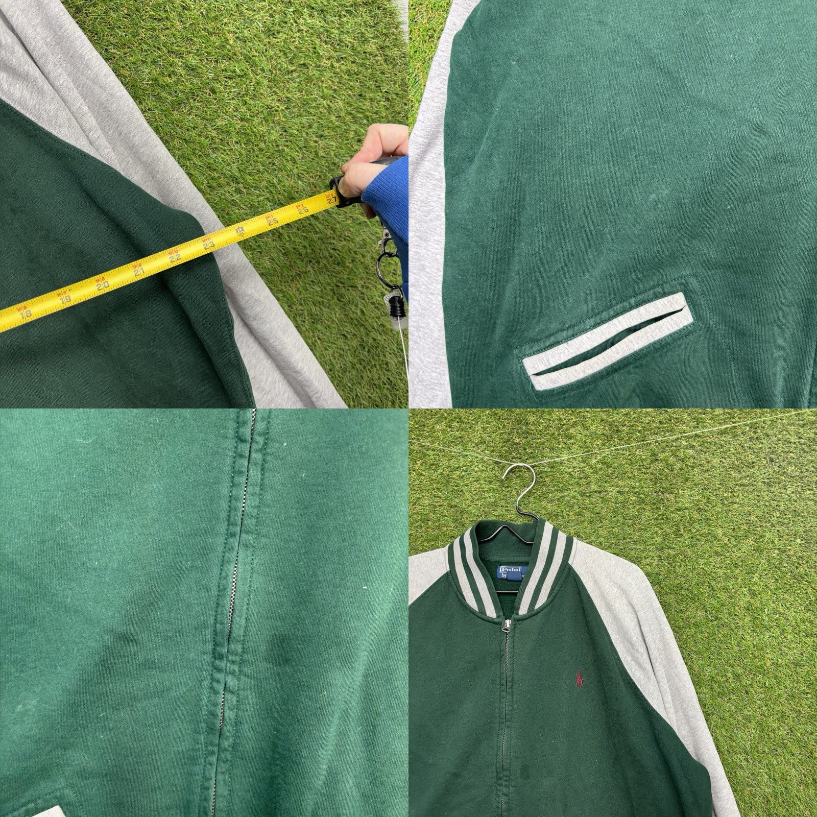 Polo Ralph Lauren VINTAGE Polo Ralph Lauren Jacket Mens 2XL Baseball Rugby Green Full Zip Up Size US M / EU 48-50 / 2 - 8 Thumbnail