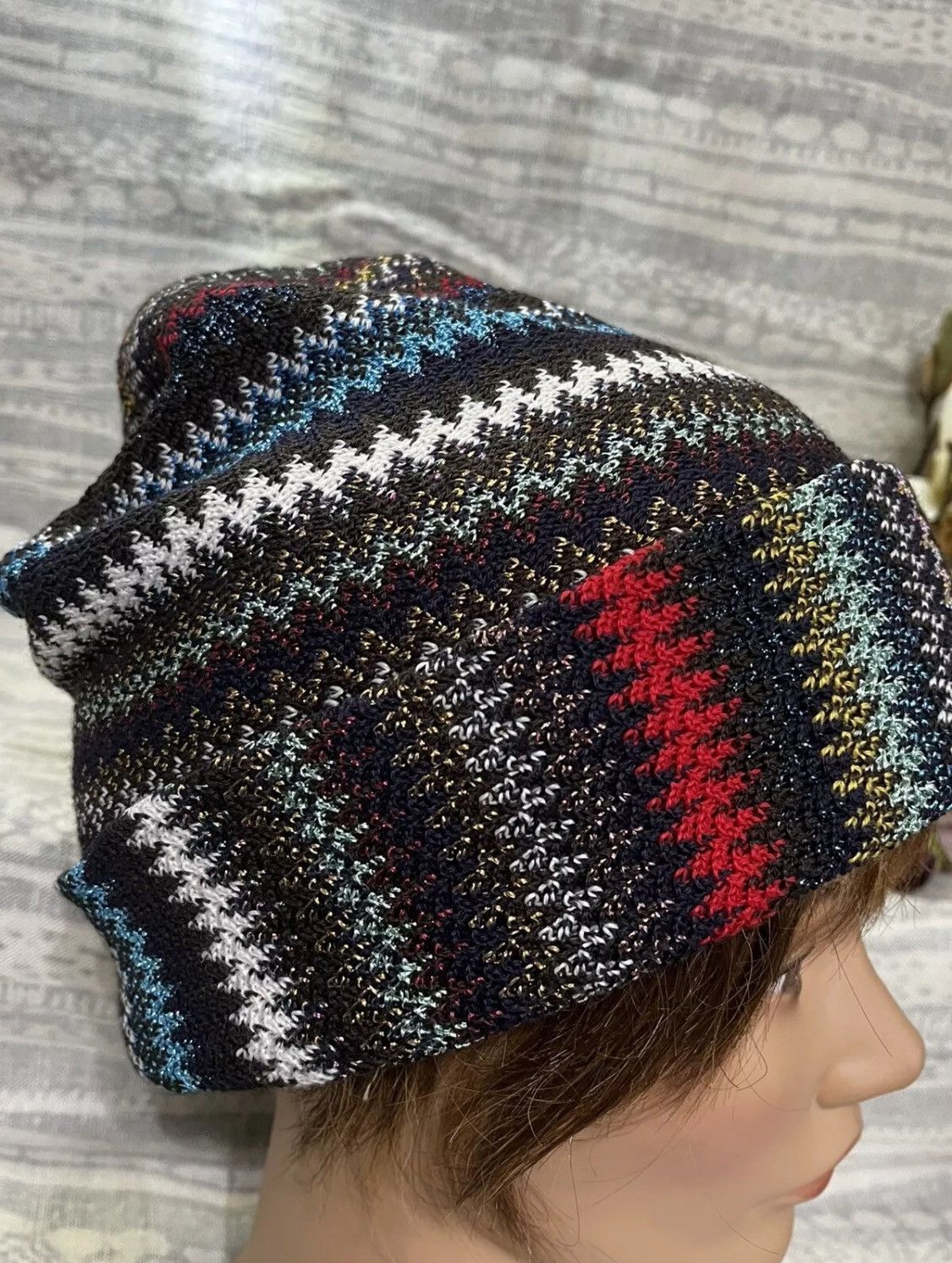 Missoni Missoni Striped Colorful Beanie Cap Size ONE SIZE - 3 Thumbnail