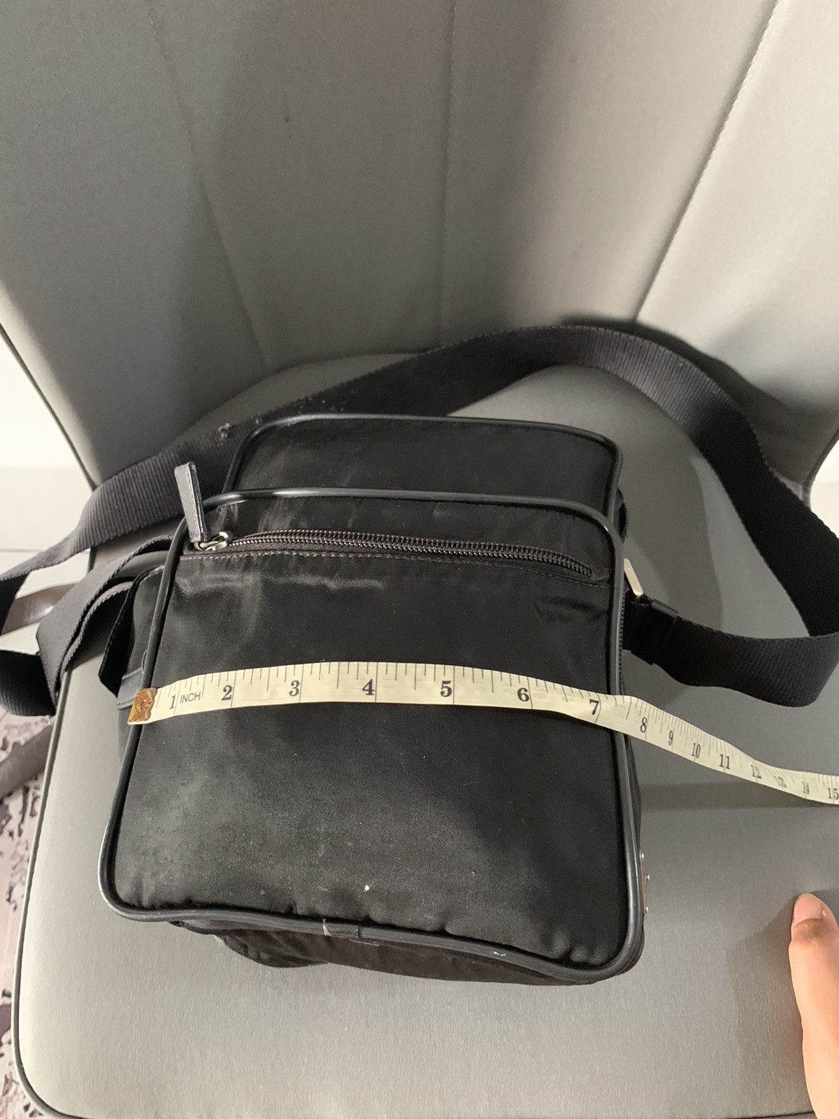 Prada × Vintage Vintage Prada Black Medium Sling Crossbody Bag Size ONE SIZE - 14 Thumbnail