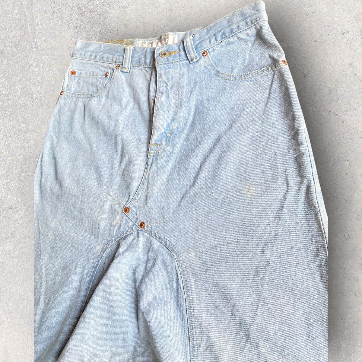 Comme des Garcons × Fumito Ganryu × Ganryu Blue Denim Drop Crotch Size US 30 / EU 46 - 2 Thumbnail