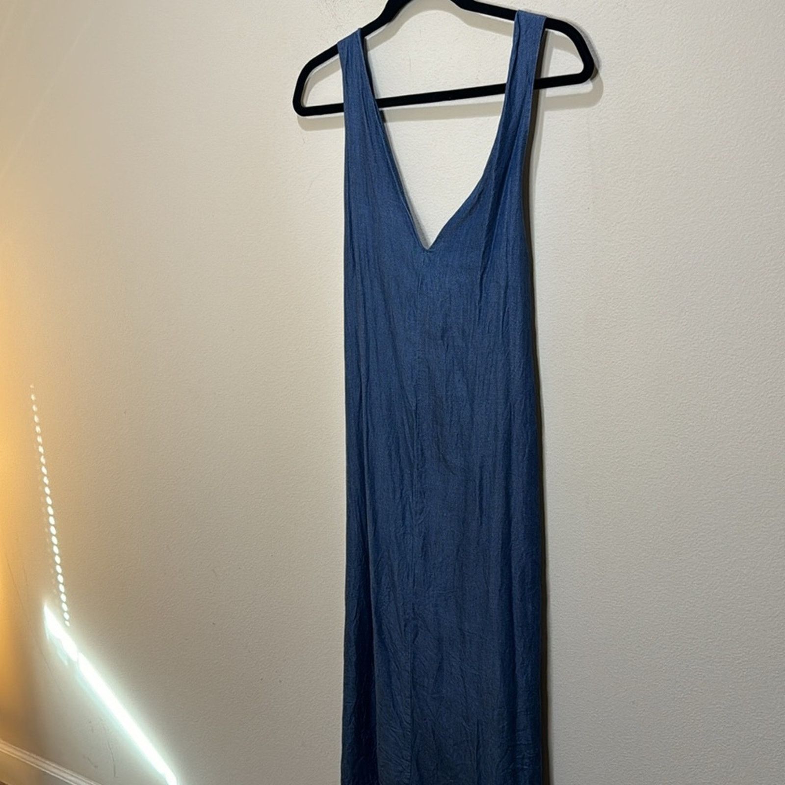 Zara Zara Trf Chambray Midi Maxi Dress Snap Button Side Size M Size M / US 6-8 / IT 42-44 - 4 Thumbnail