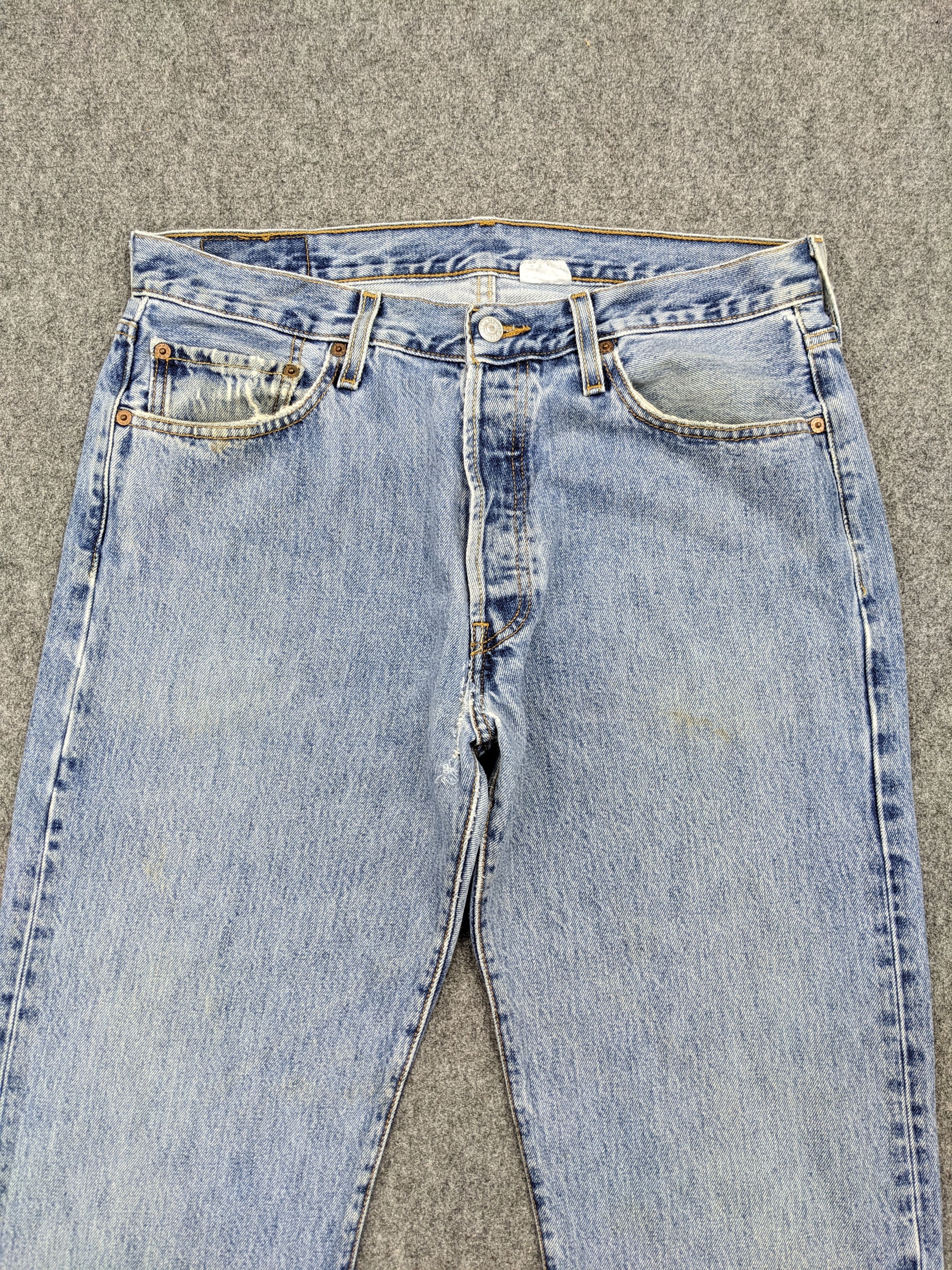 Levi's × Vintage Vintage Levis 501 Light Blue Jeans Size US 34 / EU 50 - 2 Thumbnail