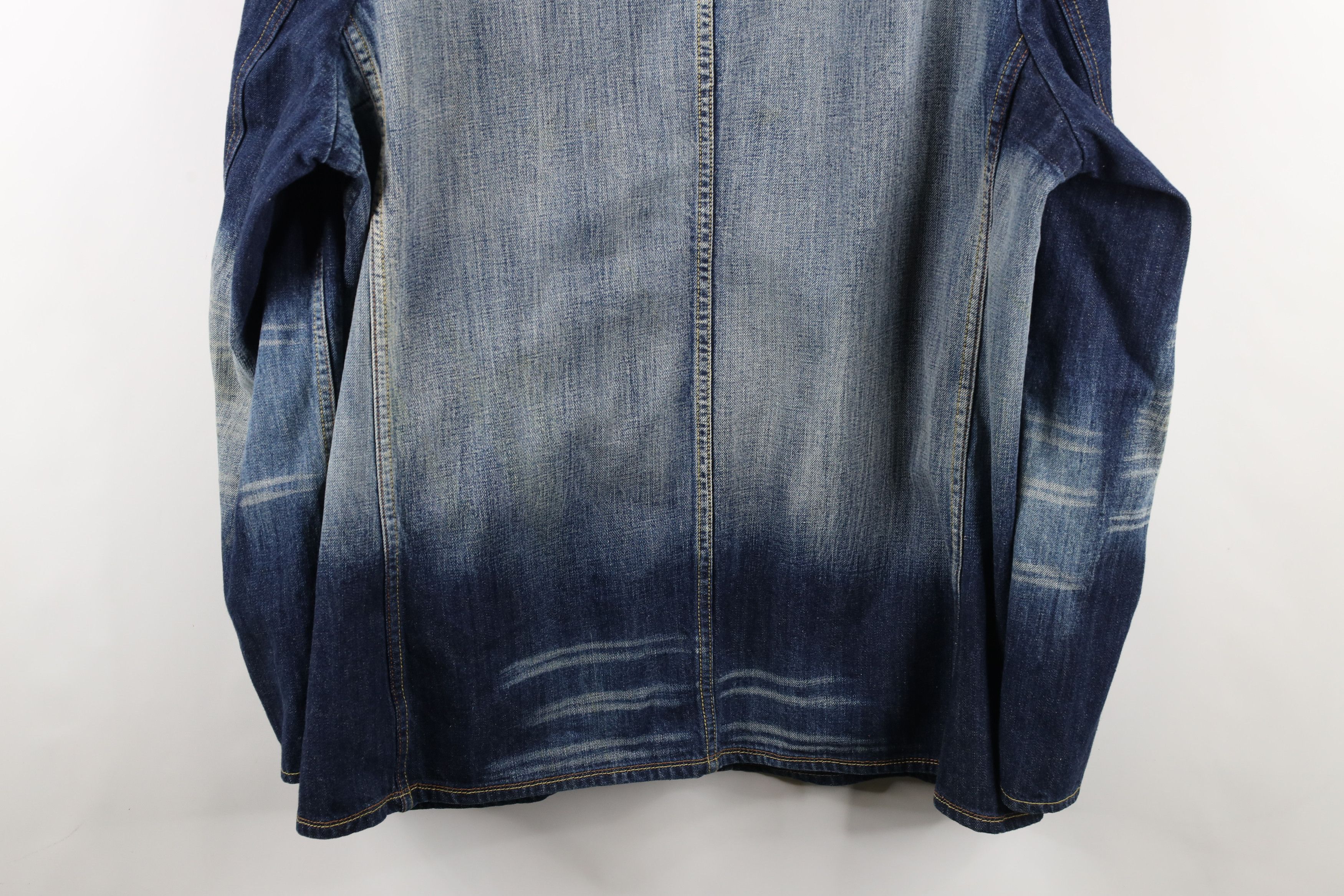 Vintage Vintage 90s Y2K Streetwear Denim Jean Blazer Jacket Blue Size US XXL / EU 58 / 5 - 15 Thumbnail