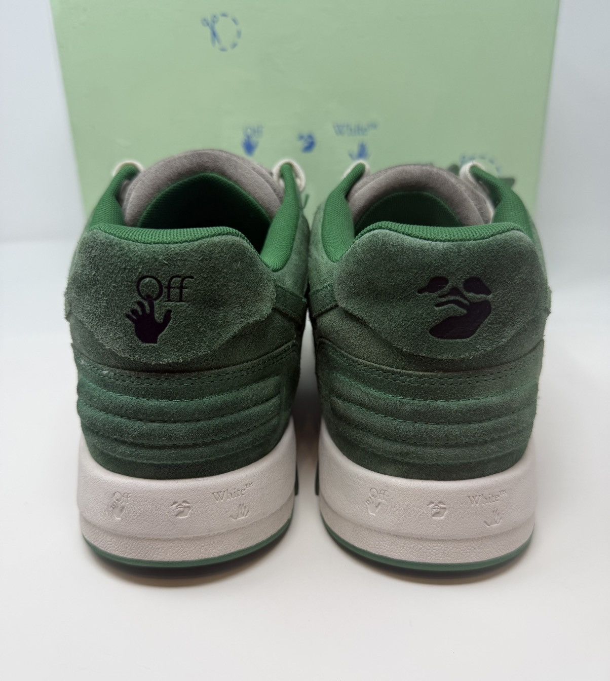 Off-White Off-White Out of Office Sneaker Vintage Suede Green Grey Size US 10 / EU 43 - 5 Thumbnail