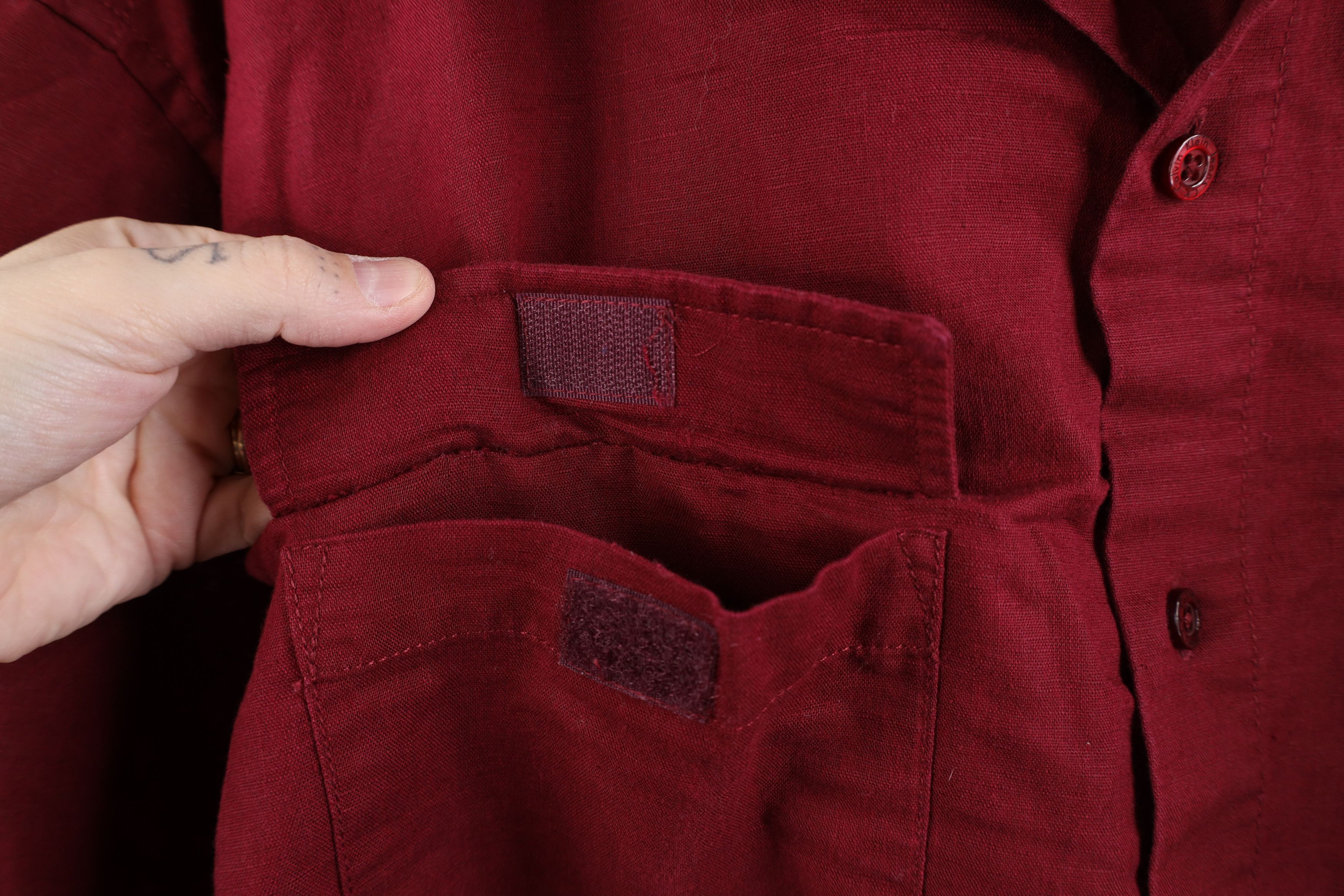 Calvin Klein × Vintage Vintage 90s Calvin Klein Flax Linen Collared Button Shirt Size US L / EU 52-54 / 3 - 7 Thumbnail