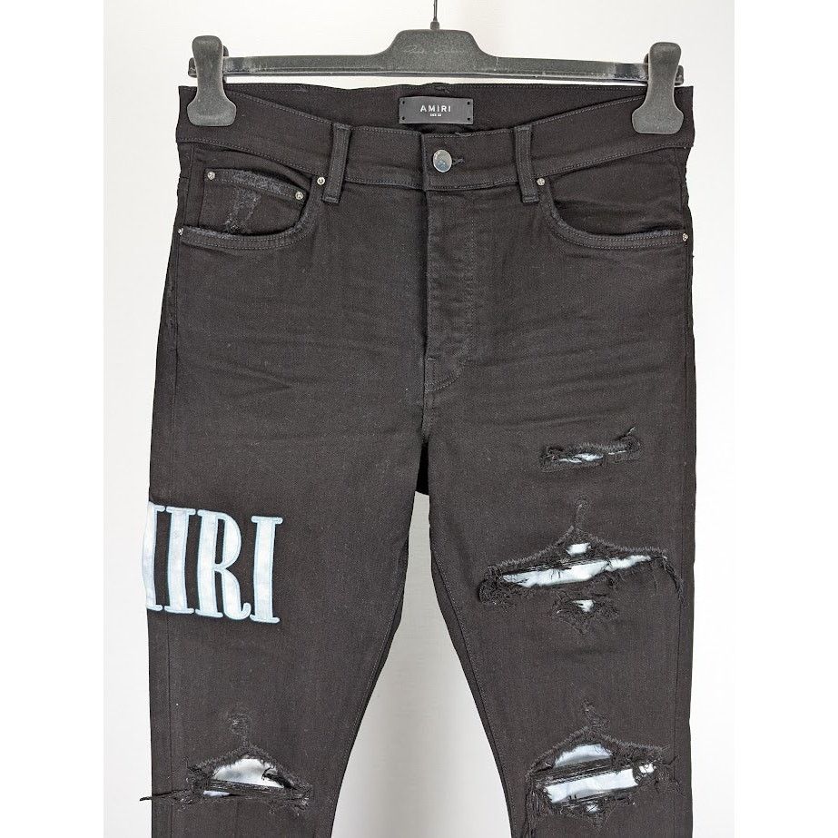 Amiri o1rshd1 Tie Dye Core Logo Jeans in Black Size US 33 - 3 Thumbnail