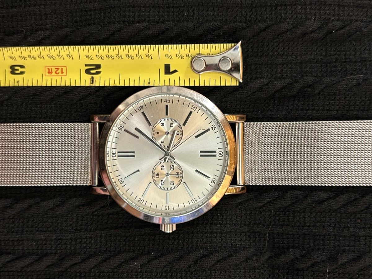 Aldo × Vintage Vintage ALDO UNISEX S-3775 Silver Mesh Metal Band Watch Size ONE SIZE - 12 Thumbnail