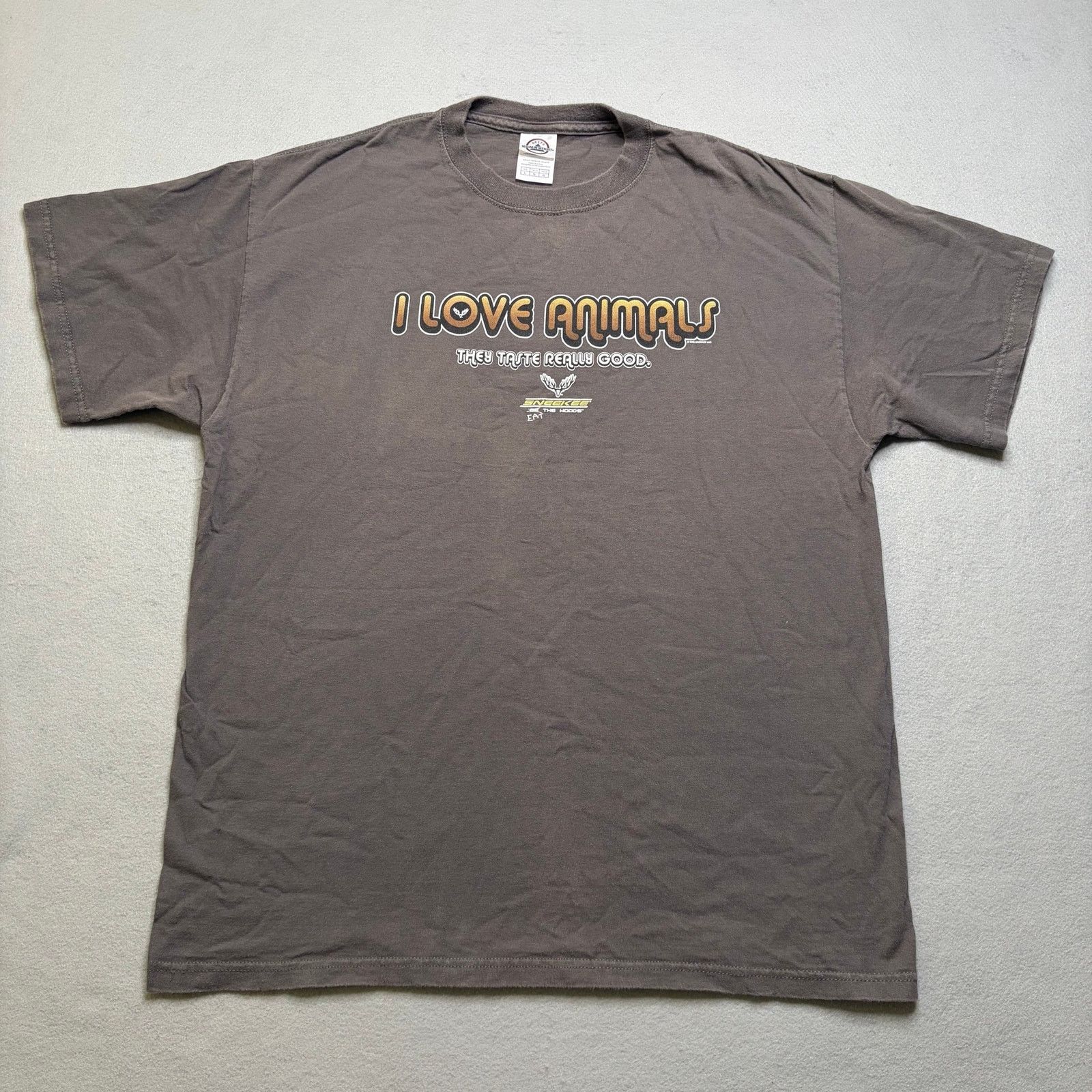 Delta Vintage Sneekeez “I Love Animals They Taste Really Good” Tee Size US L / EU 52-54 / 3 - 1 Thumbnail