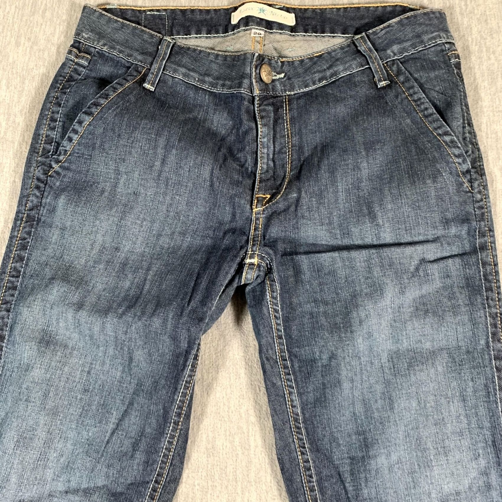 Vintage VINTAGE Agave Nectar Jeans Womens 29 La Patrona Classic Straight Trouser Tuscany Flex Size 29" - 4 Thumbnail