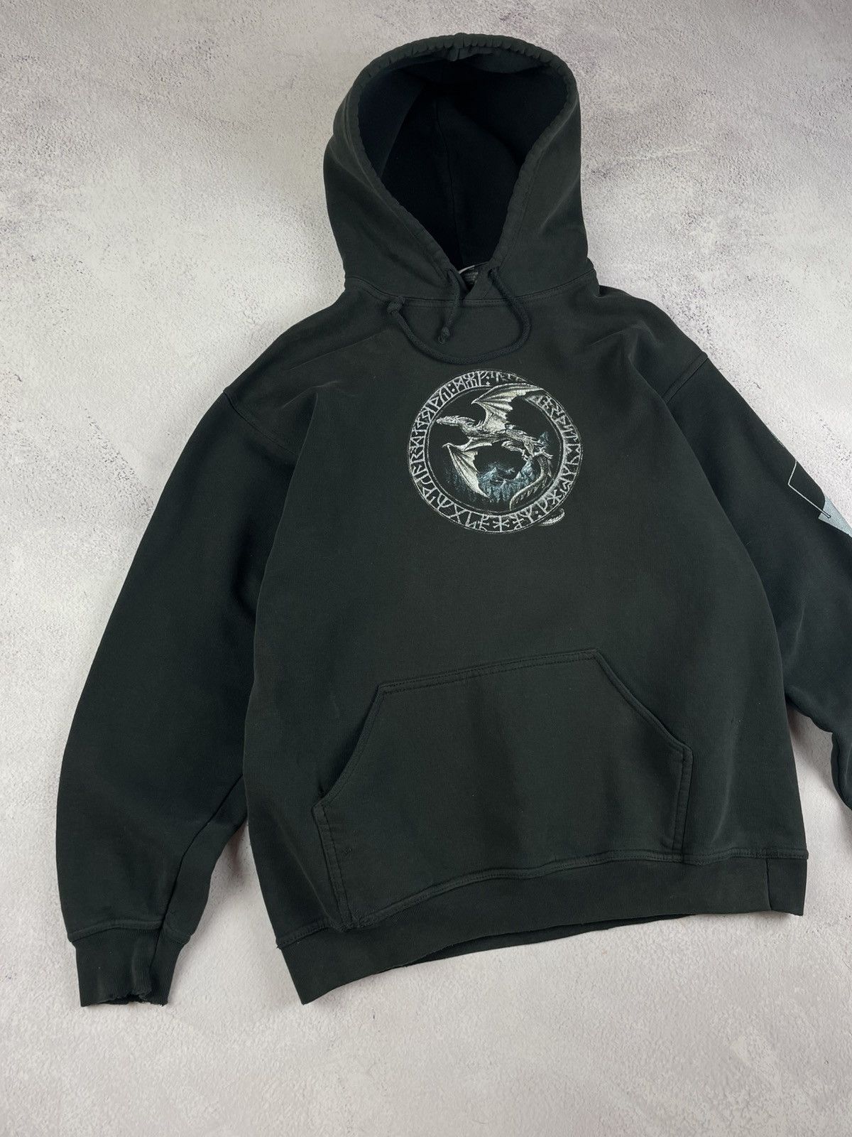 Alchemy Equipment × Designer × Vintage Vintage Alchemy Gothic The Fourth Horseman Hoodie,Black,Sz L Size US L / EU 52-54 / 3 - 4 Thumbnail