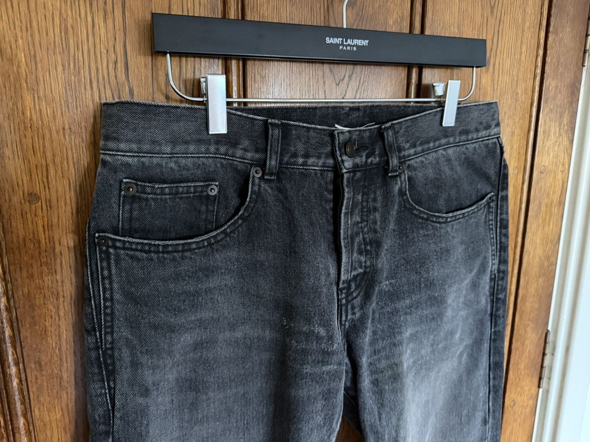 Saint Laurent Paris FW18 Saint Laurent dark grey black denim jeans distressed 32 Size US 32 / EU 48 - 12 Thumbnail