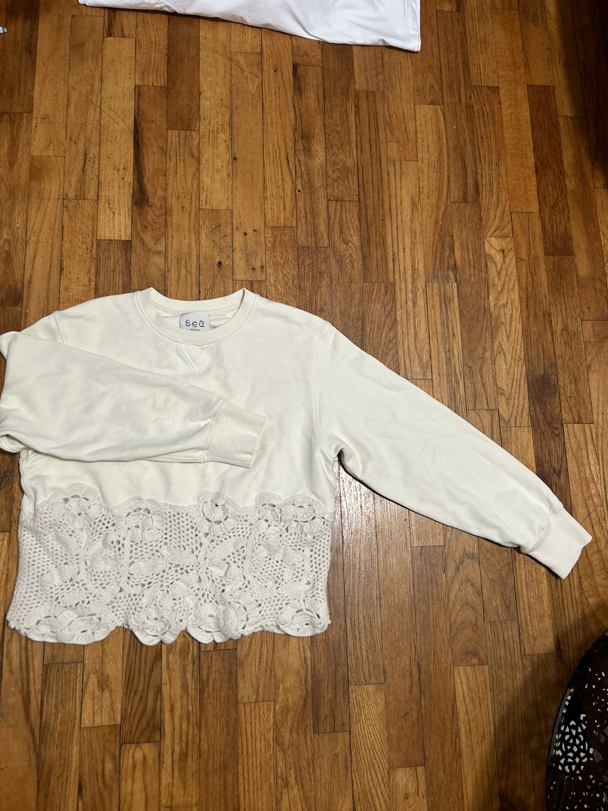 Sea New York Serita crochet lace sweatshirt Size L / US 10 / IT 46 - 2 Thumbnail