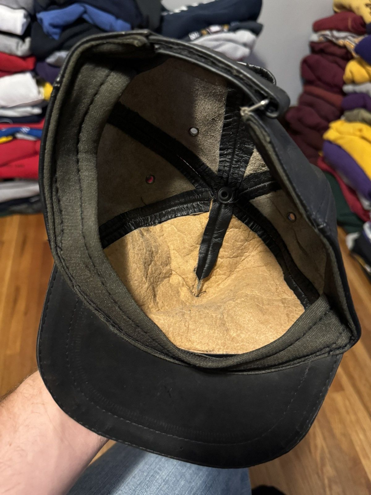 Harley Davidson × Vintage Vintage Harley Davidson Leather Hat Size ONE SIZE - 7 Thumbnail
