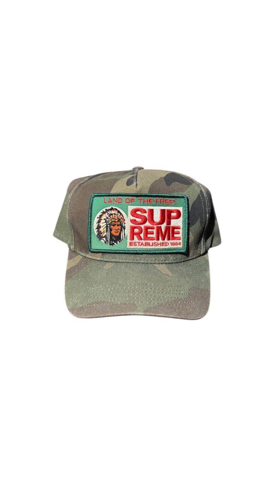 Supreme × Vintage Supreme Land Of The Free FW 2010 Camo Snapback Size ONE SIZE - 1 Thumbnail