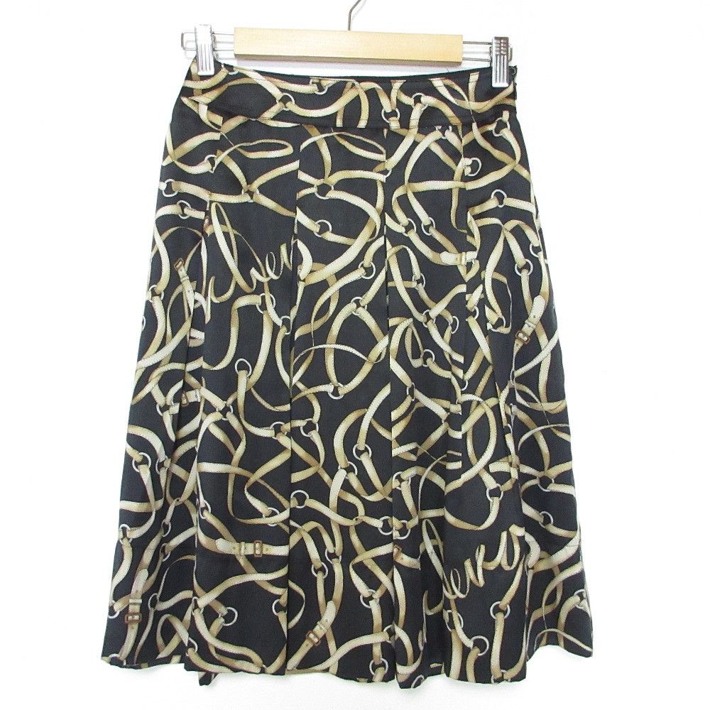 Burberry Burberry London Belt Pattern Silk Pleated Skirt Others Skirts DUTY FREE for USA
