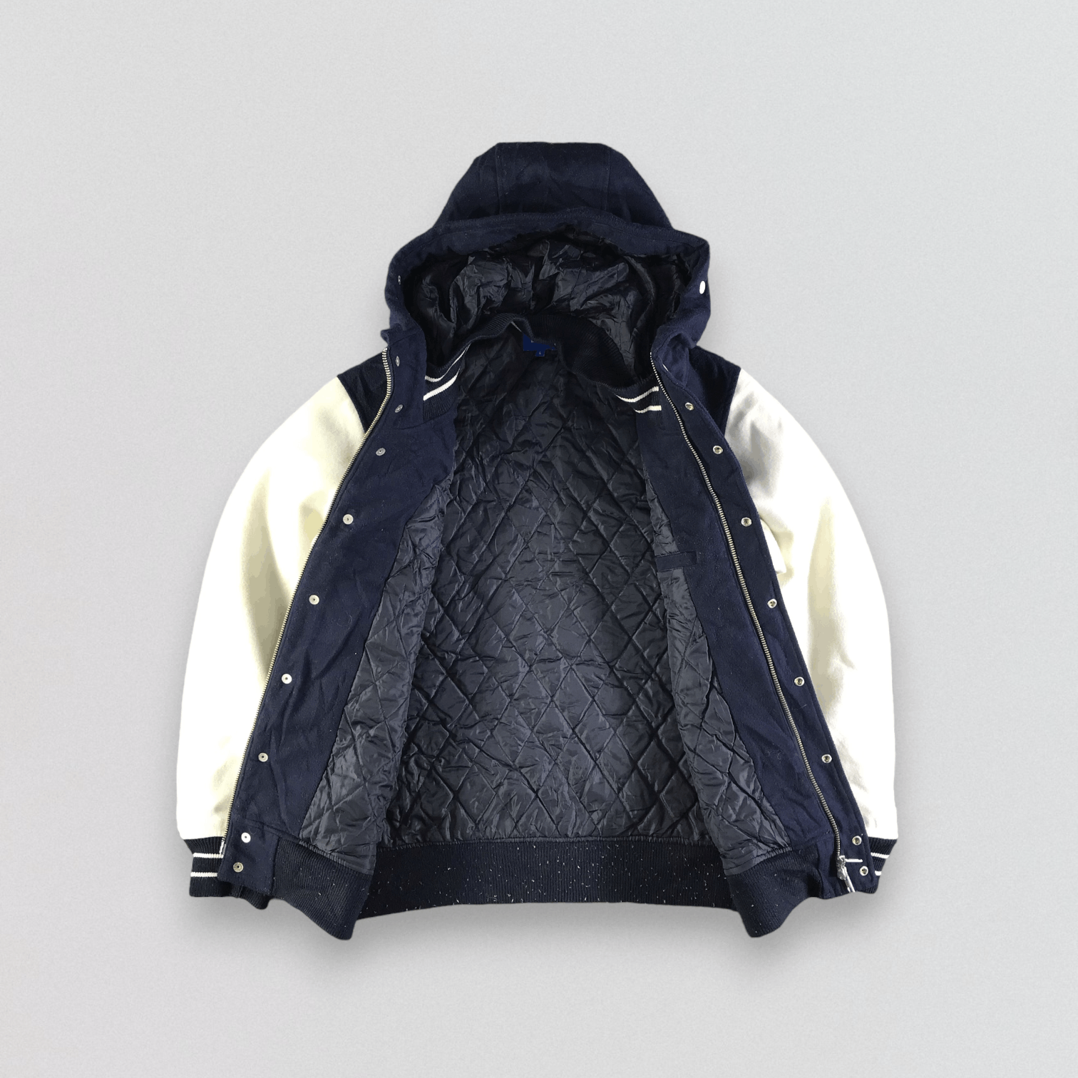 Beams Plus × Japanese Brand Beams Hooded Varsity Jacket Size US M / EU 48-50 / 2 - 2 Thumbnail