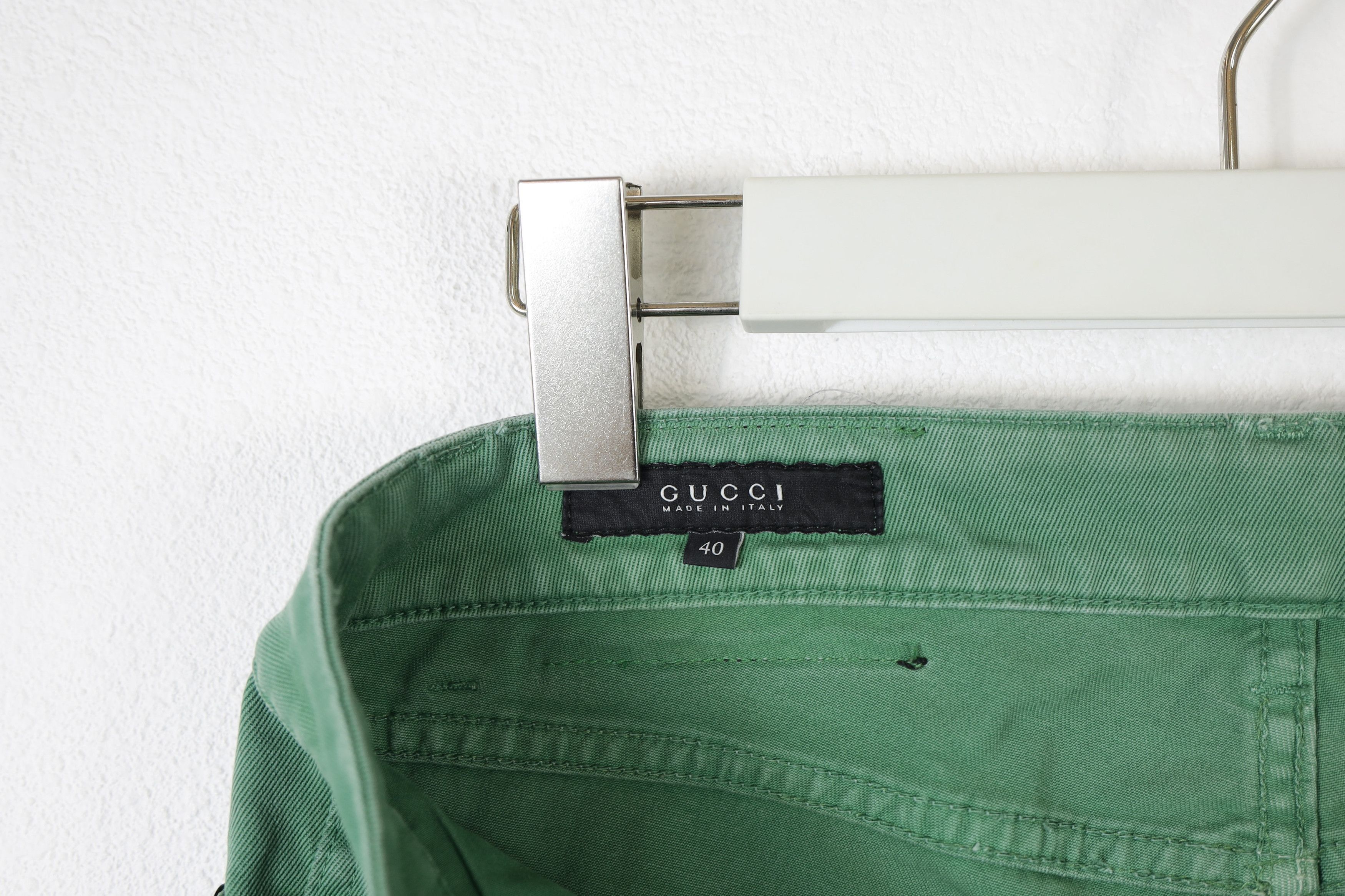Gucci Womens Gucci Logo Green Denim Jeans Pants Y2K Size 28" / US 6 / IT 42 - 6 Thumbnail